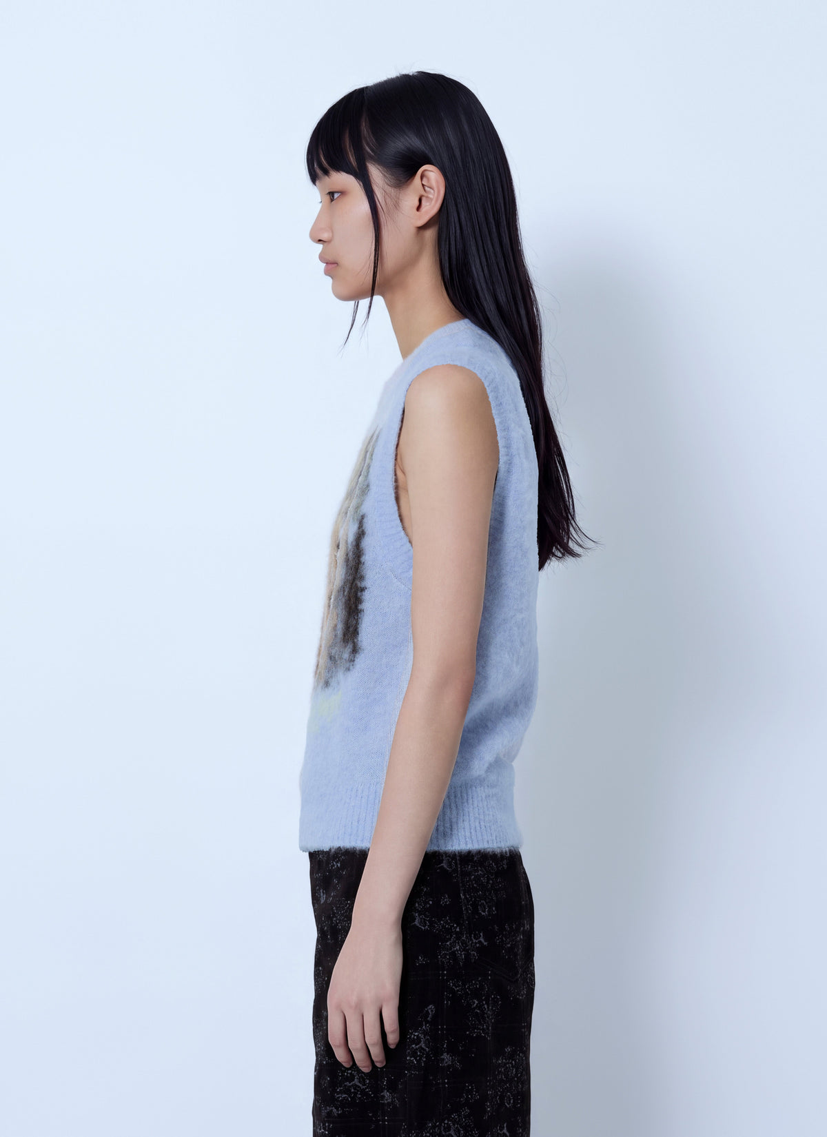 Brushed alpaca teddy vest