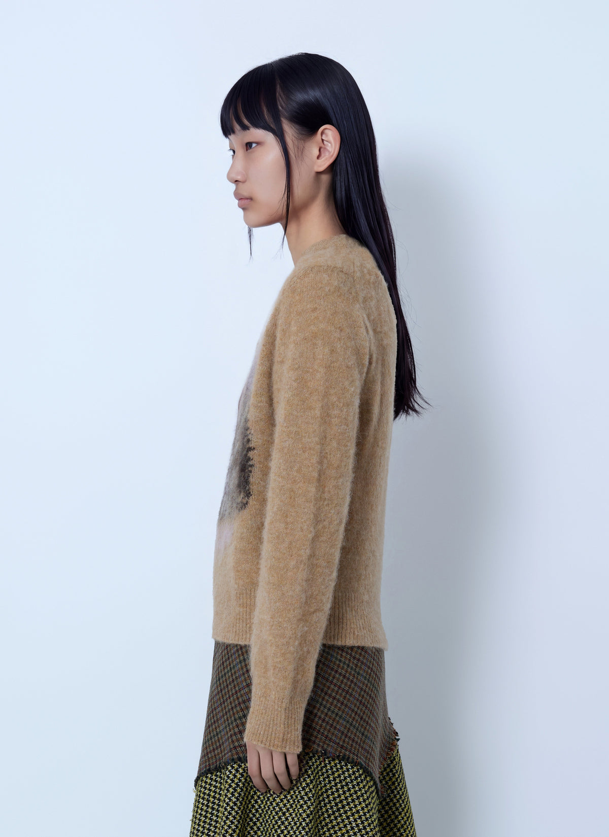 Brushed alpaca teddy sweater
