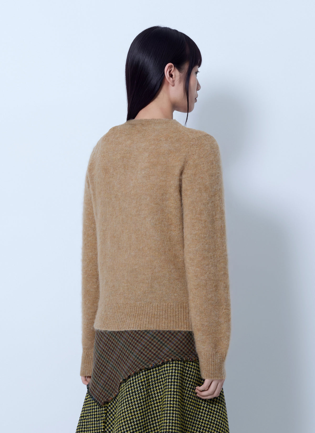Brushed alpaca teddy sweater