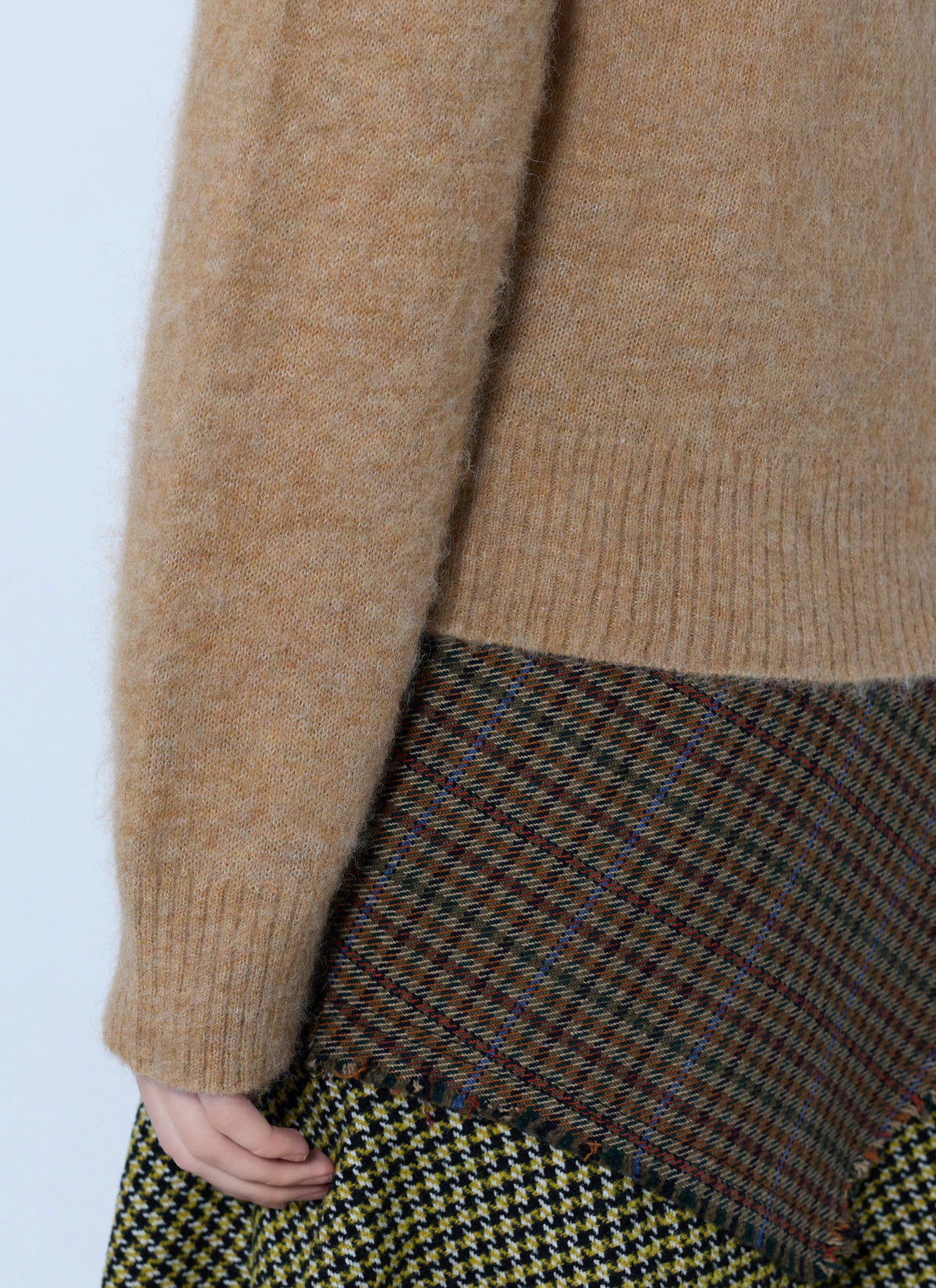 Brushed alpaca teddy sweater
