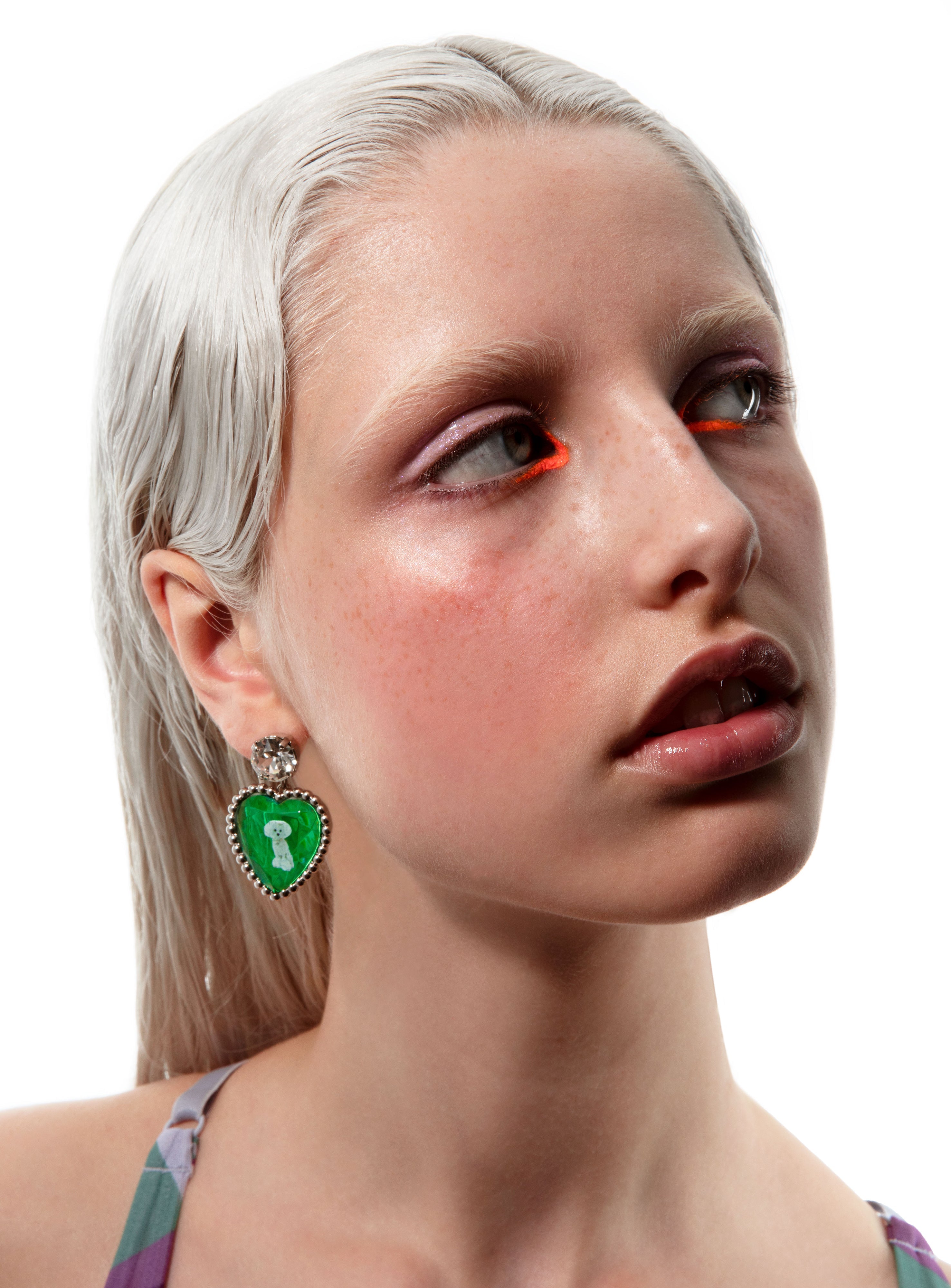 Green bff earrings