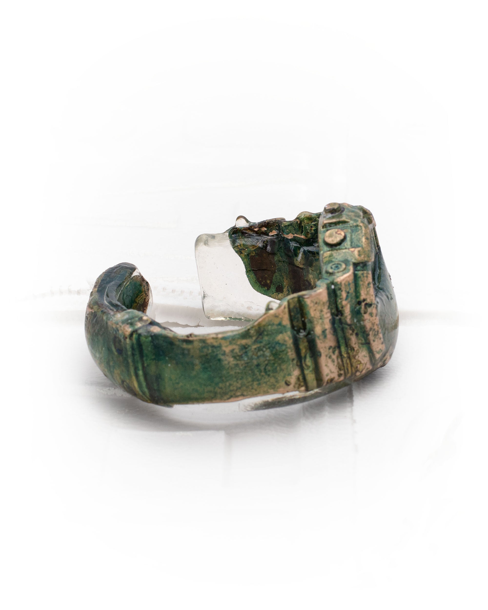 Oxidized bronze watch bracelet