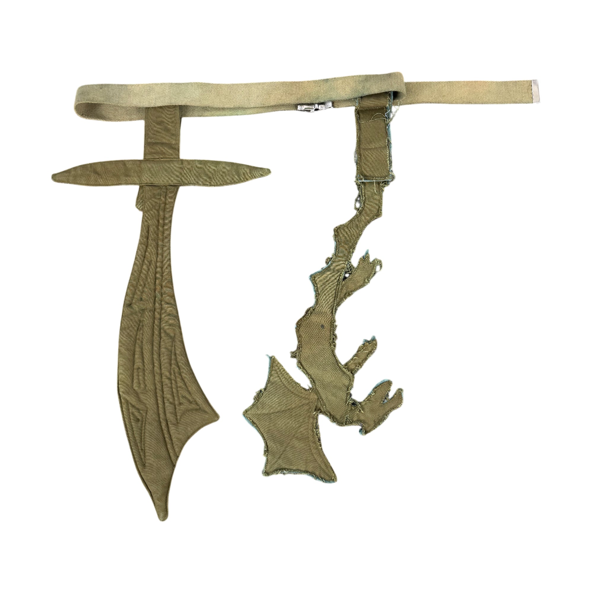 Sword and dragon belt - olive