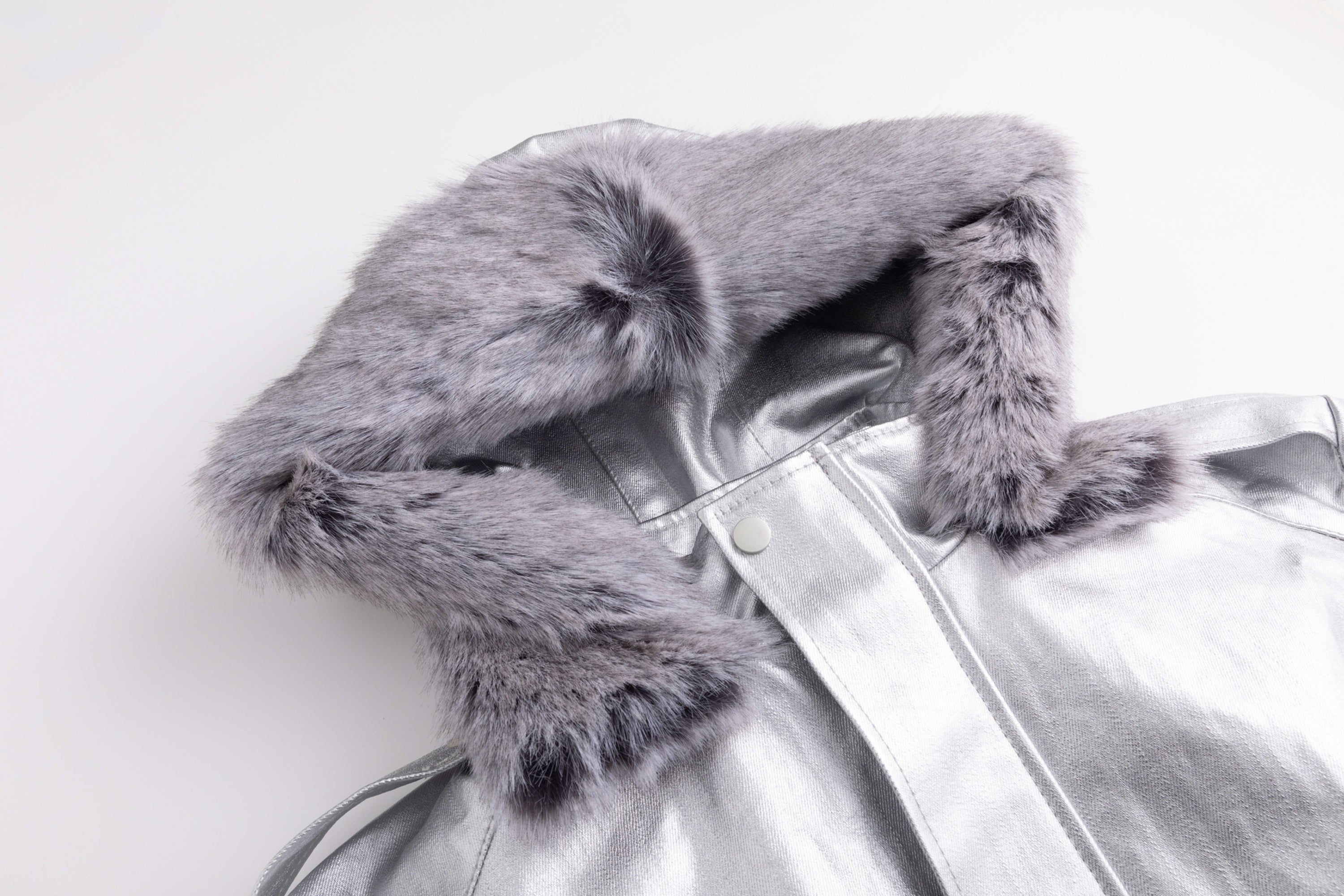 Silver hooded jacket