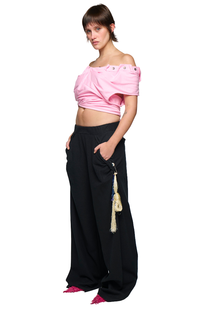 Backless polo shirt - pink