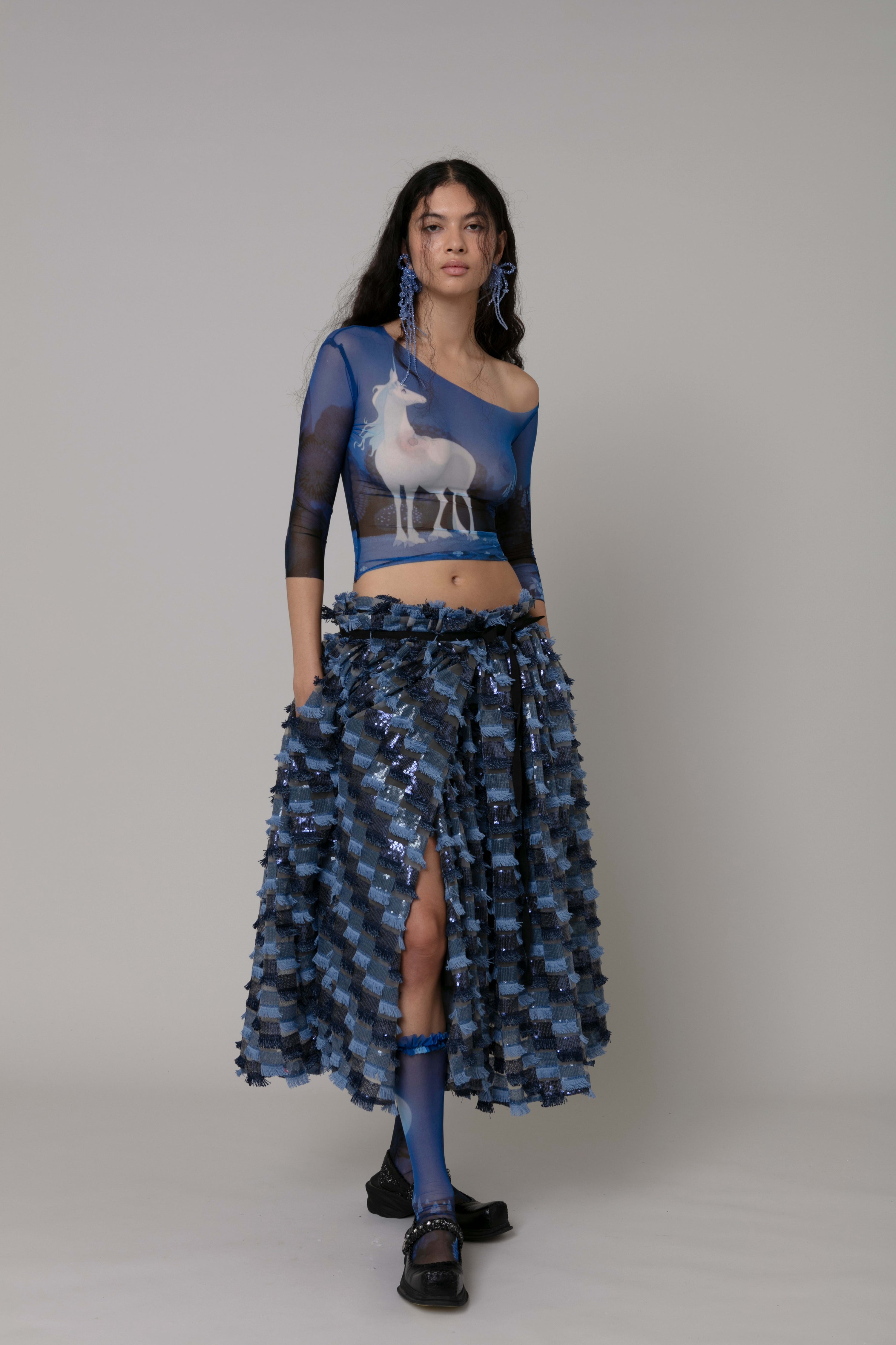 Tilly top - unicorn print