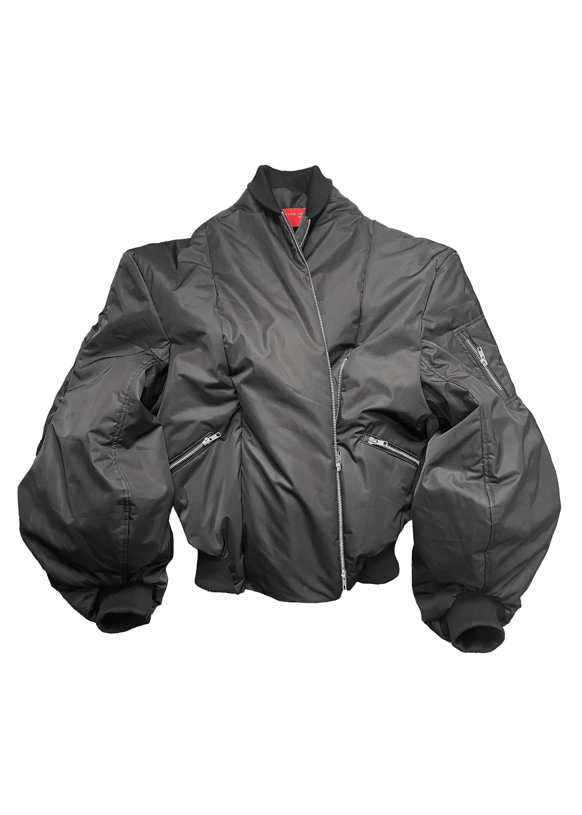 Bomber jacket double zipper