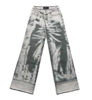 Women's inverted wide-leg denim