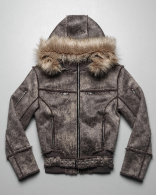 Faded sheepskin jacket