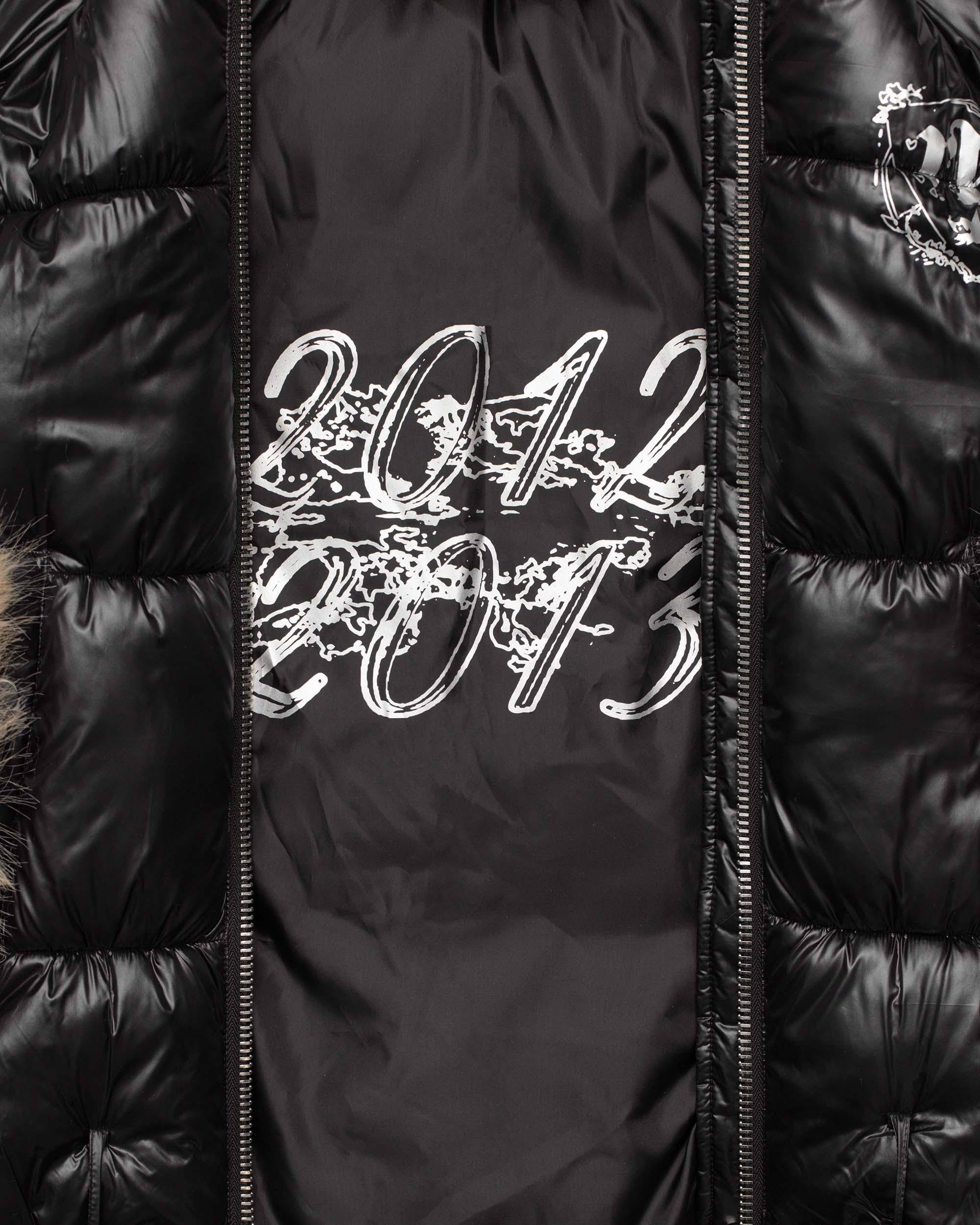 Slim furry puffer jacket