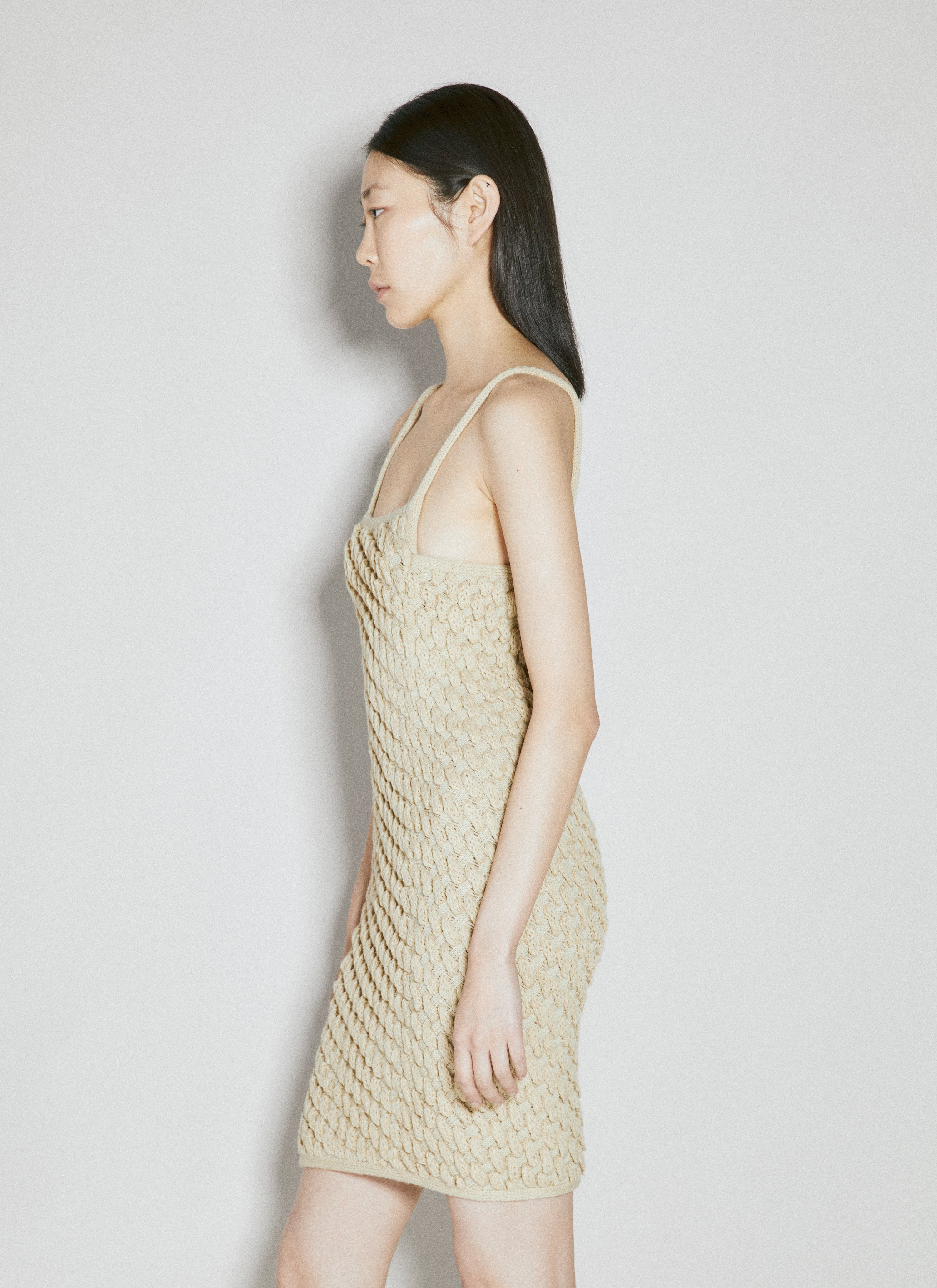 Sleeveless cereal knit dress