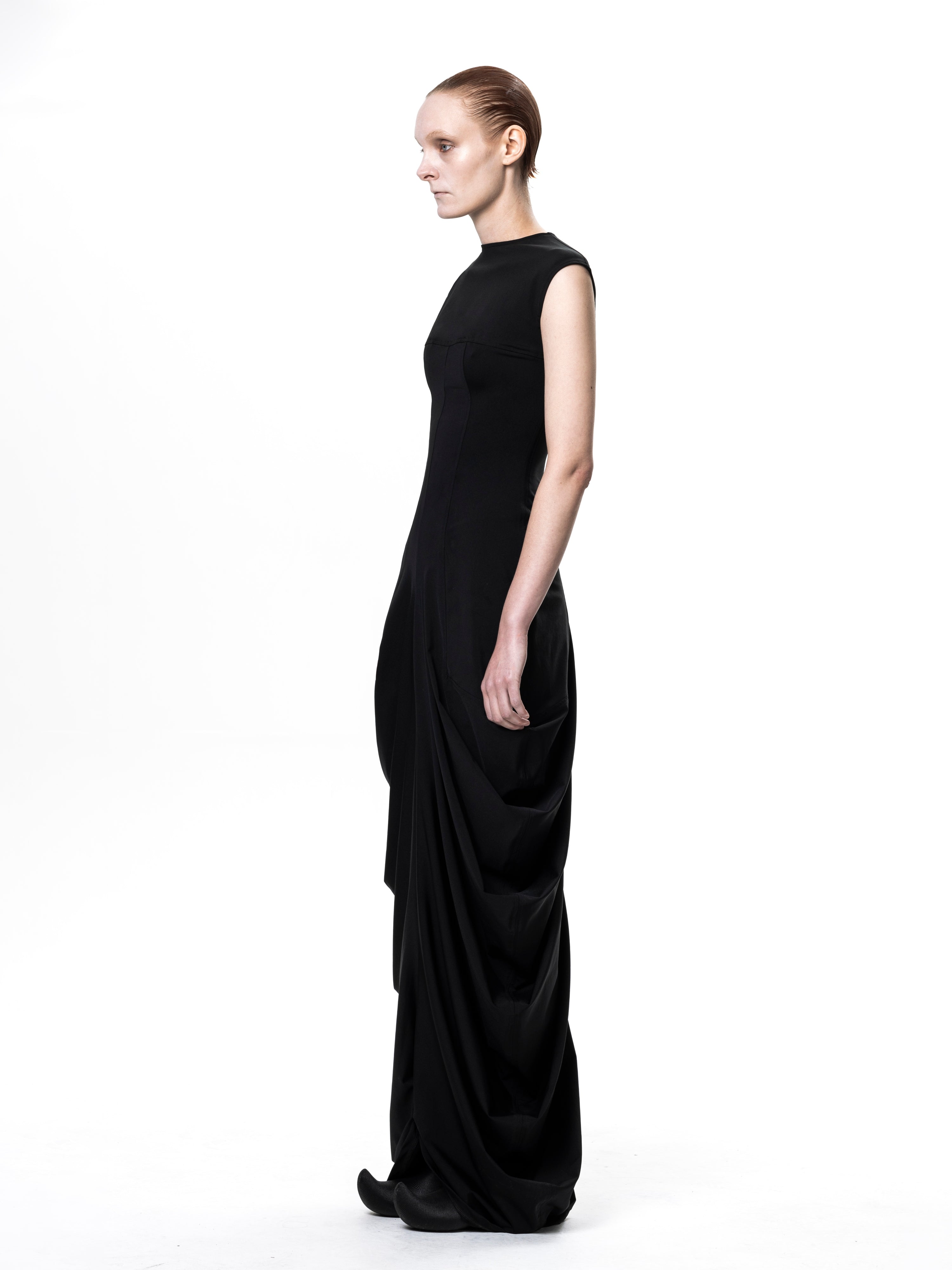 Deflated jersey dress