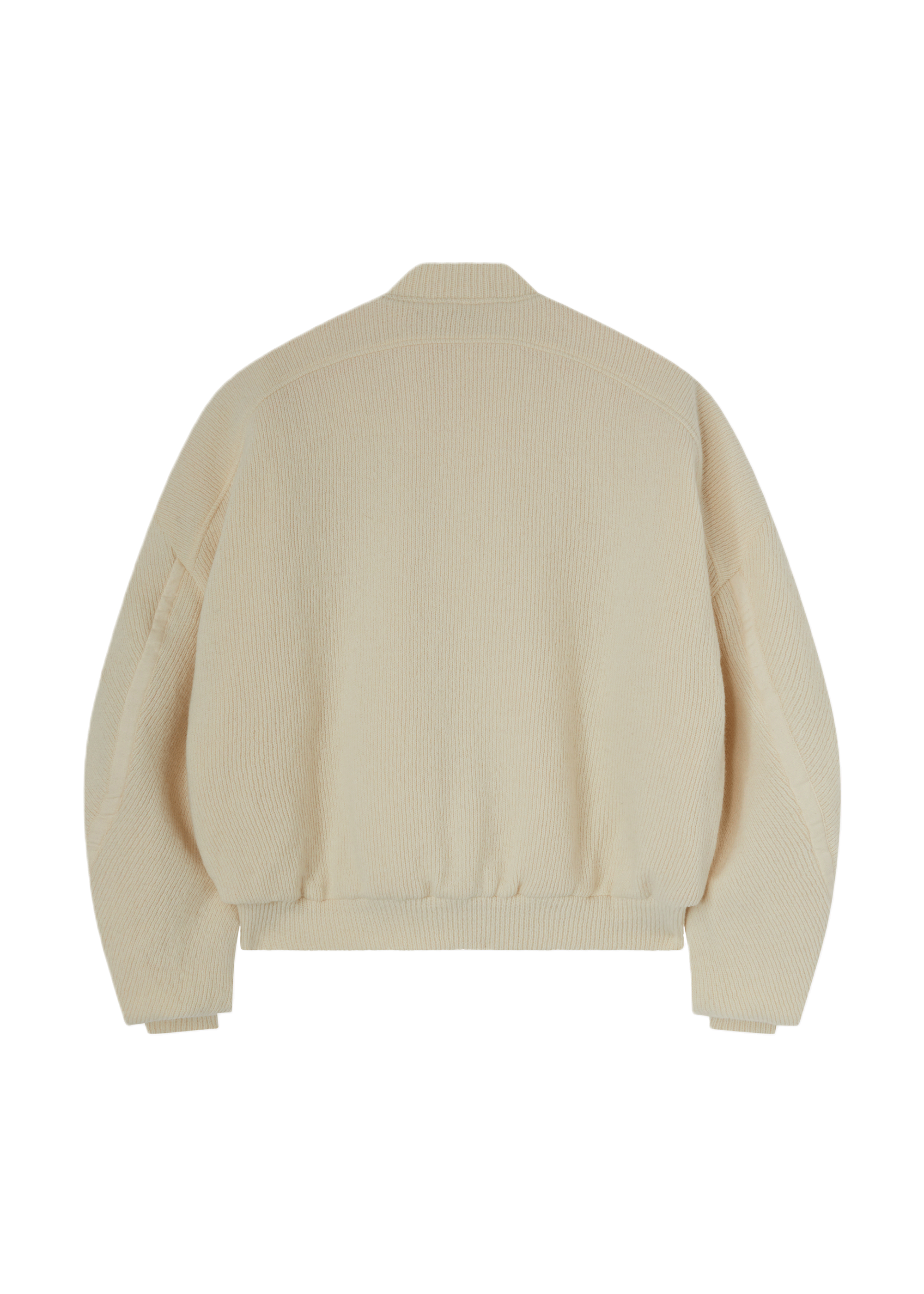 Bulldog knit bomber ivory