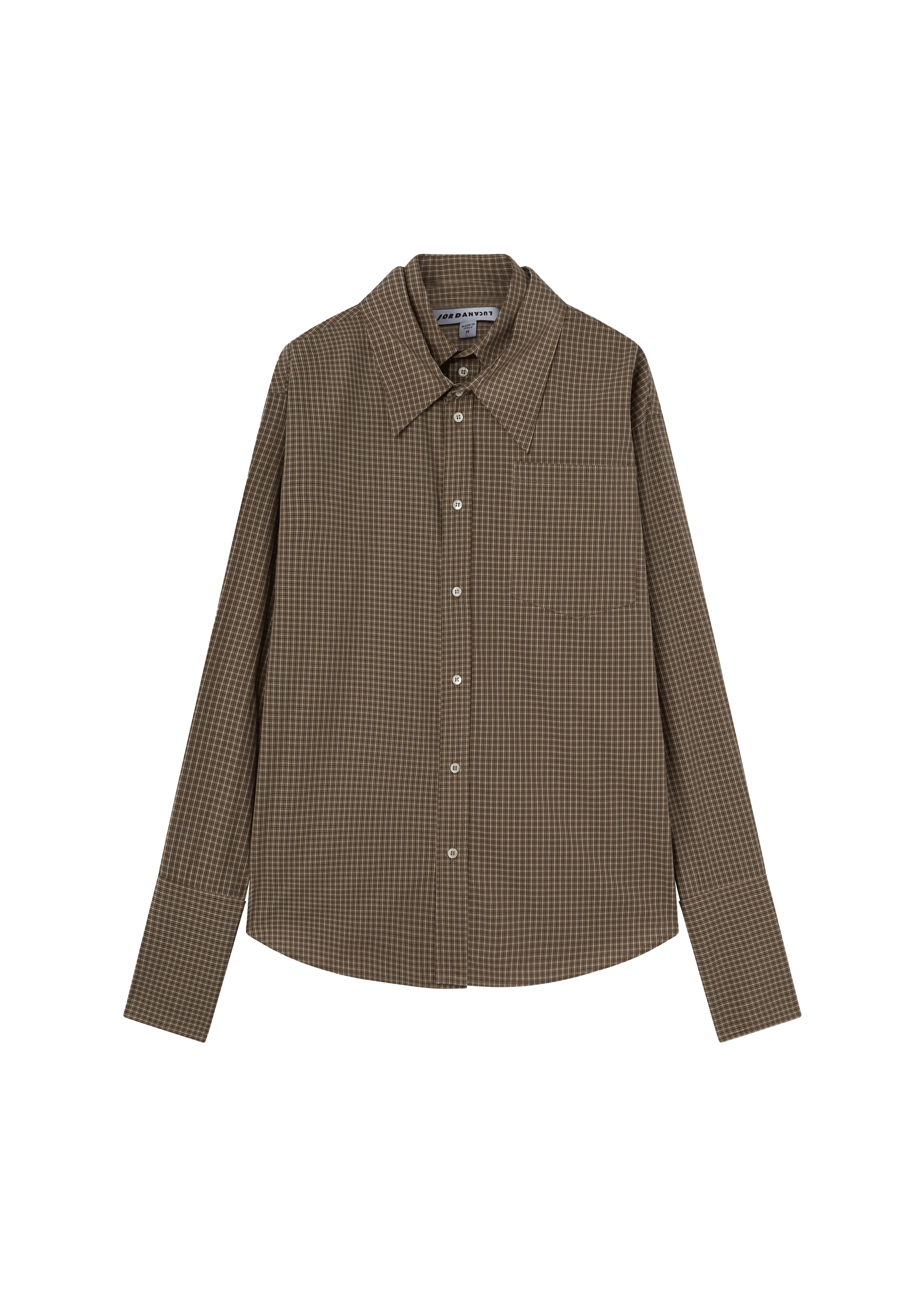 Clover shirt brown check