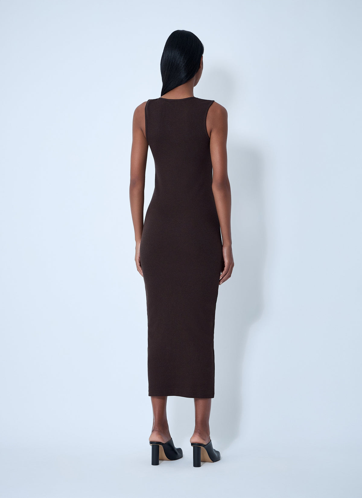 Logo motif rib dress