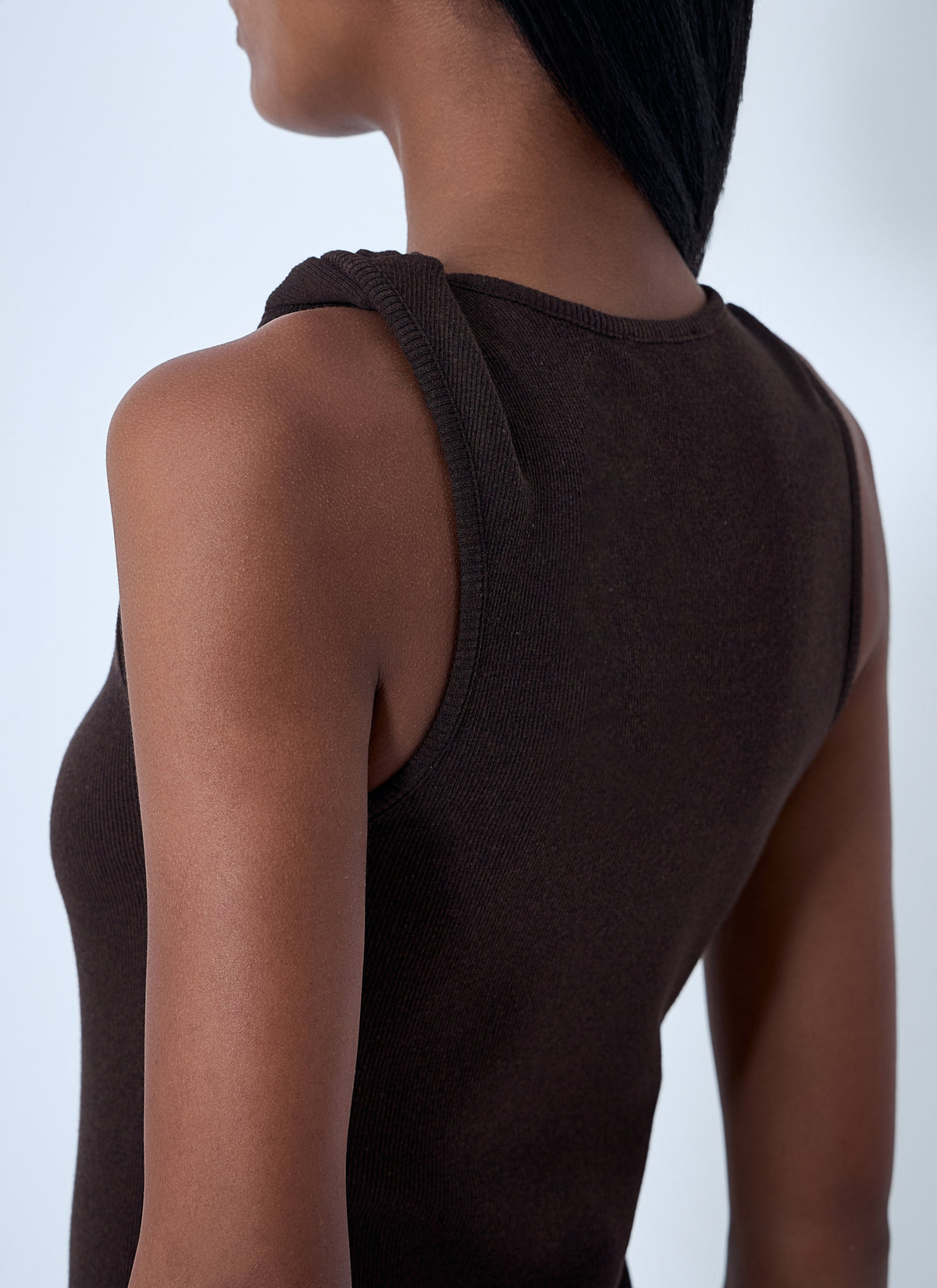 Logo motif rib dress