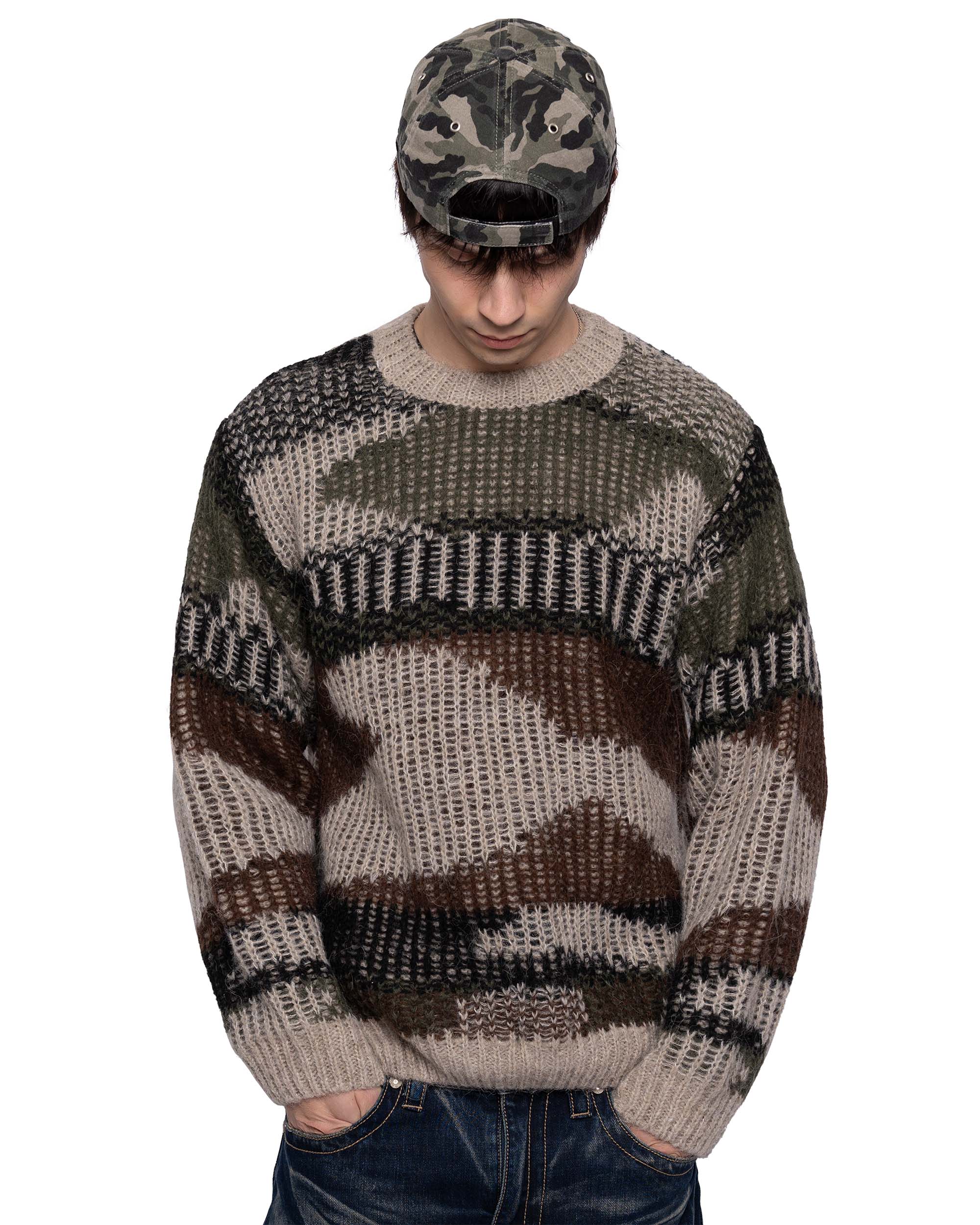 Camo alpaca sweater