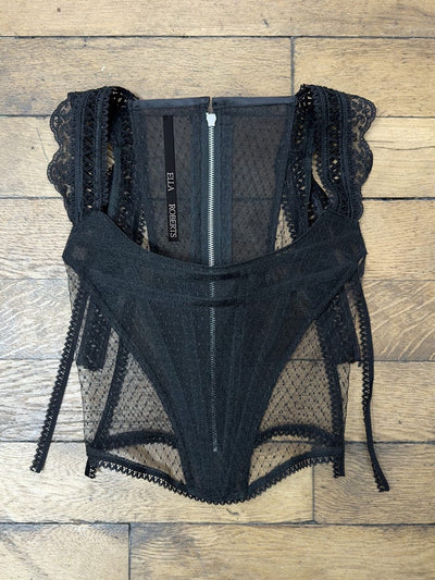 Lace corset - black