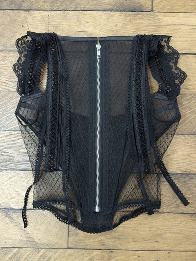 Lace corset - black