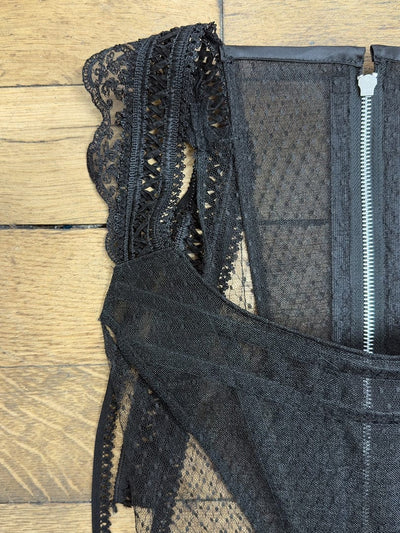 Lace corset - black