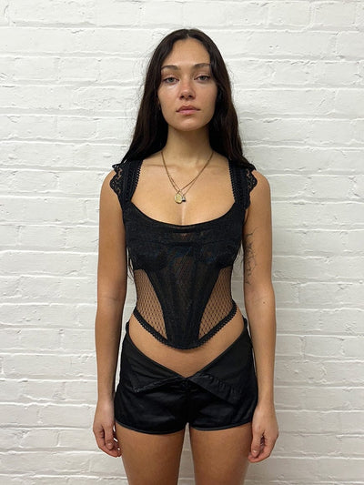 Lace corset - black