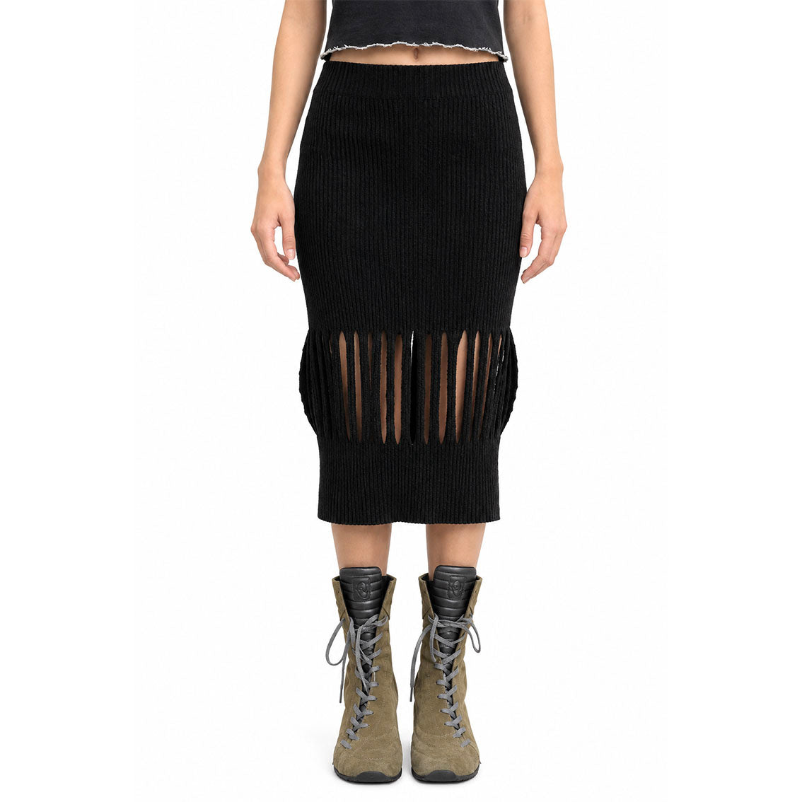 Landsknecht rib skirt black