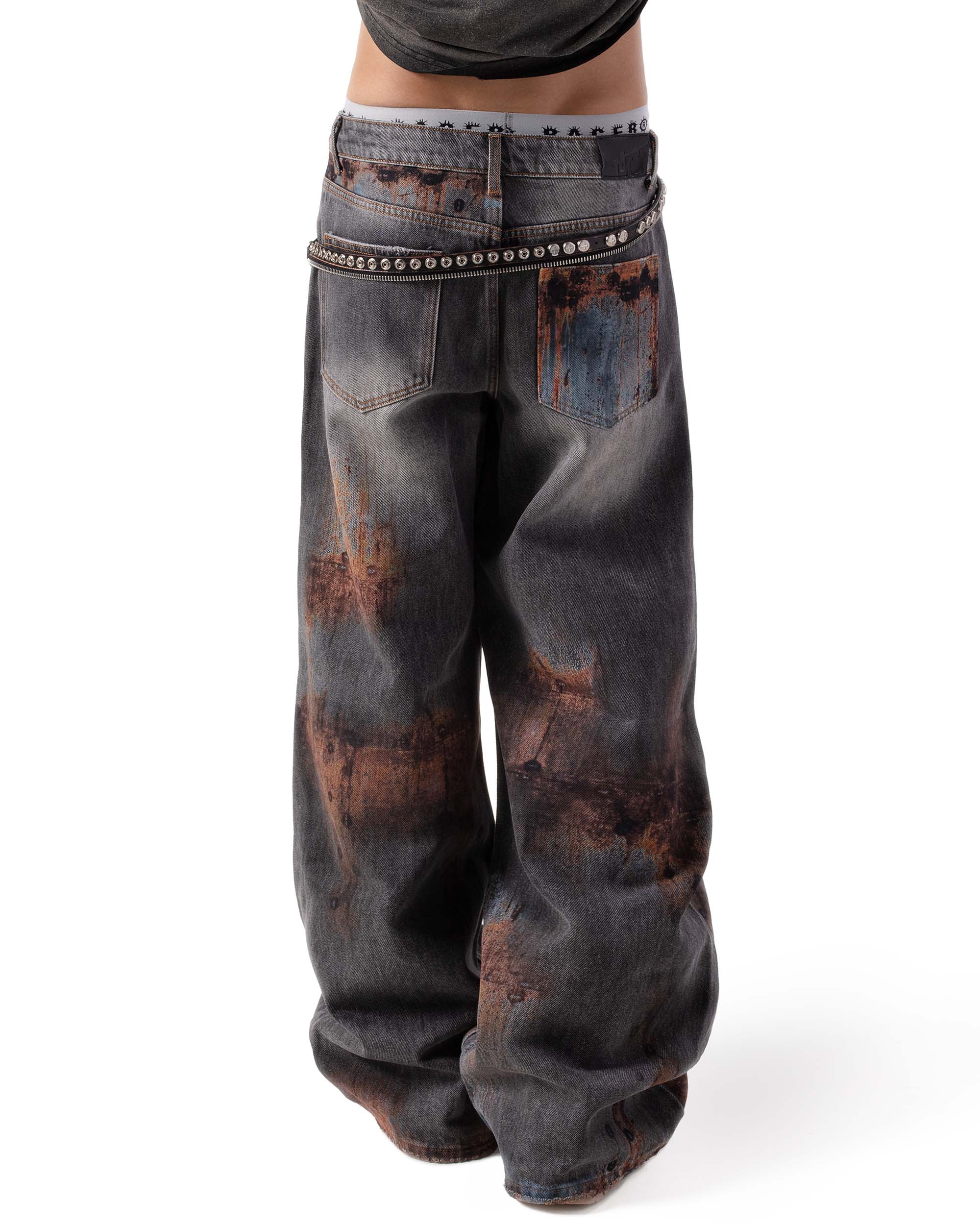 Black rust denim