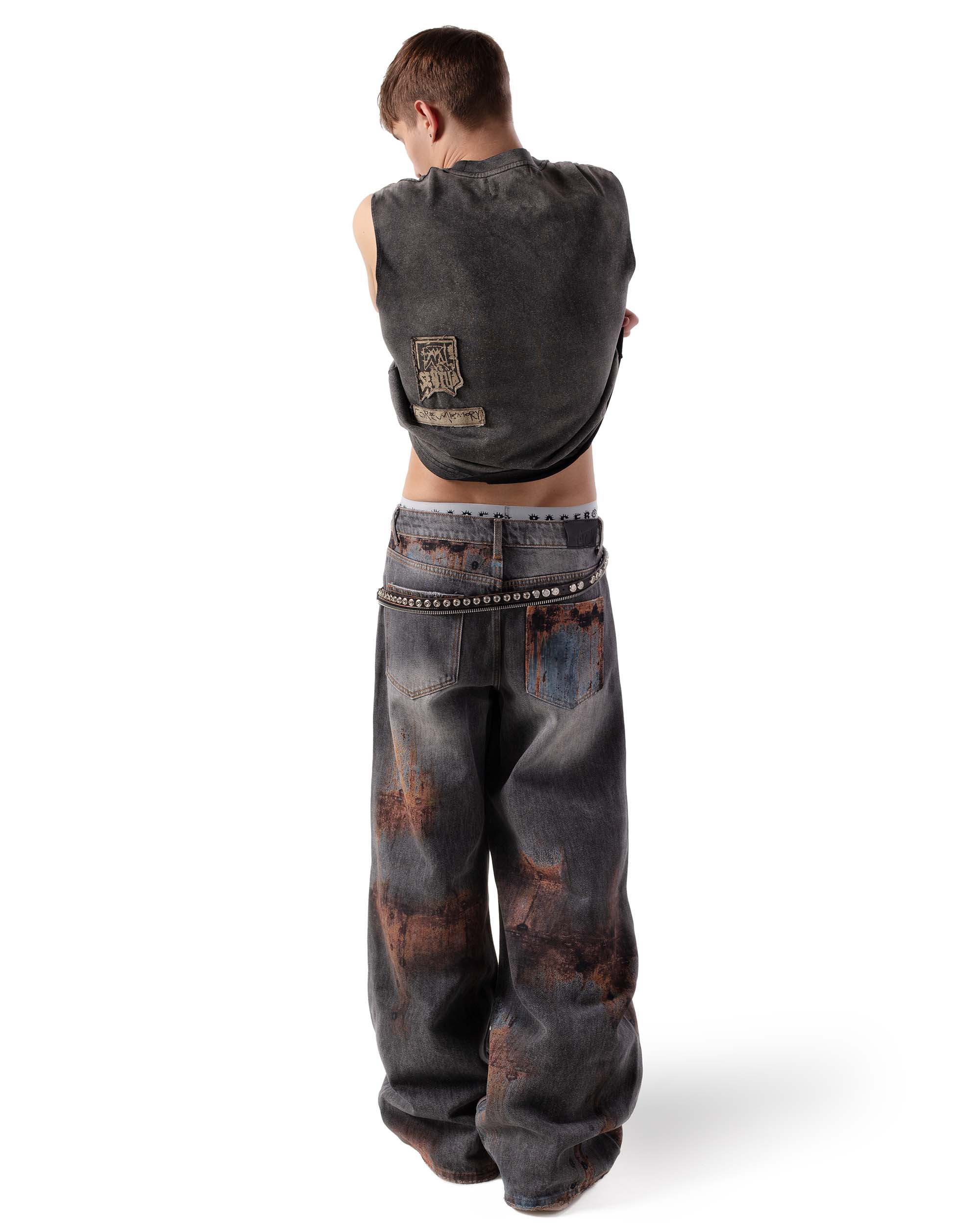 Black rust denim