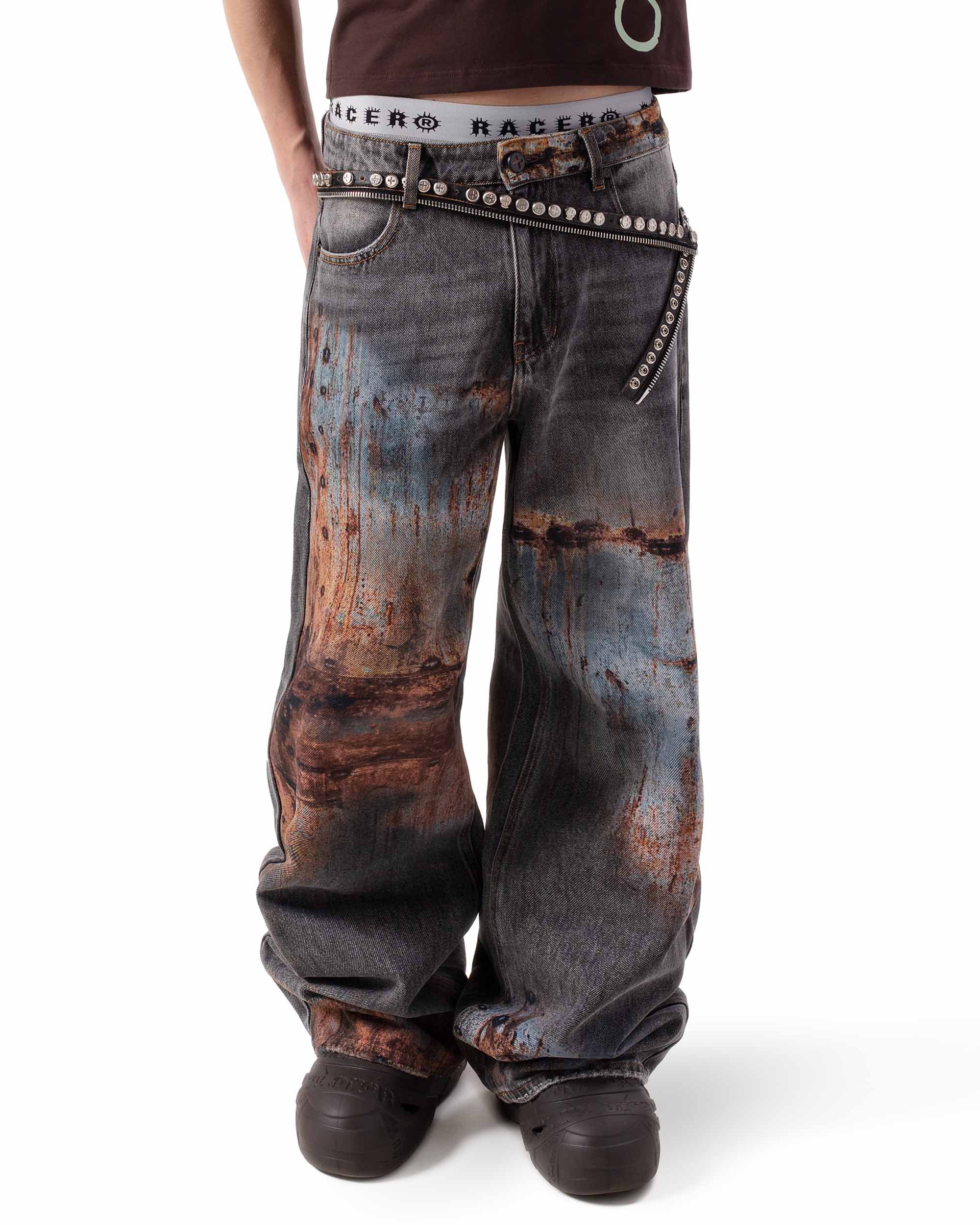 Black rust denim
