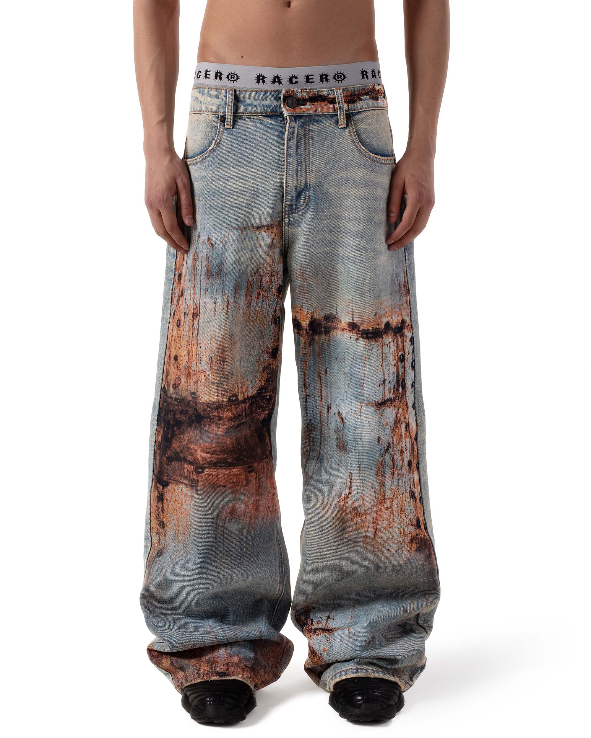 Blue rust denim