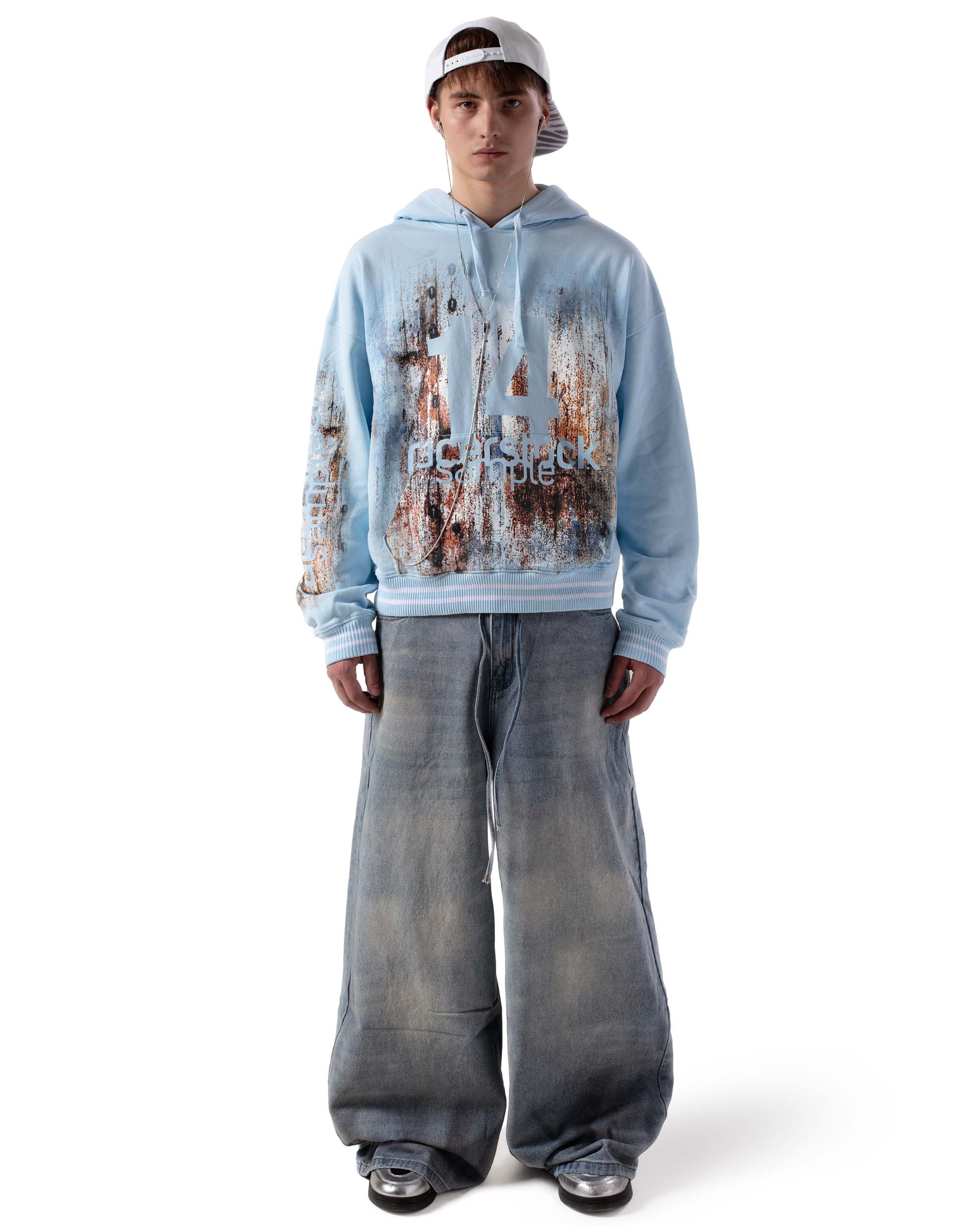 Blue rust hoodie
