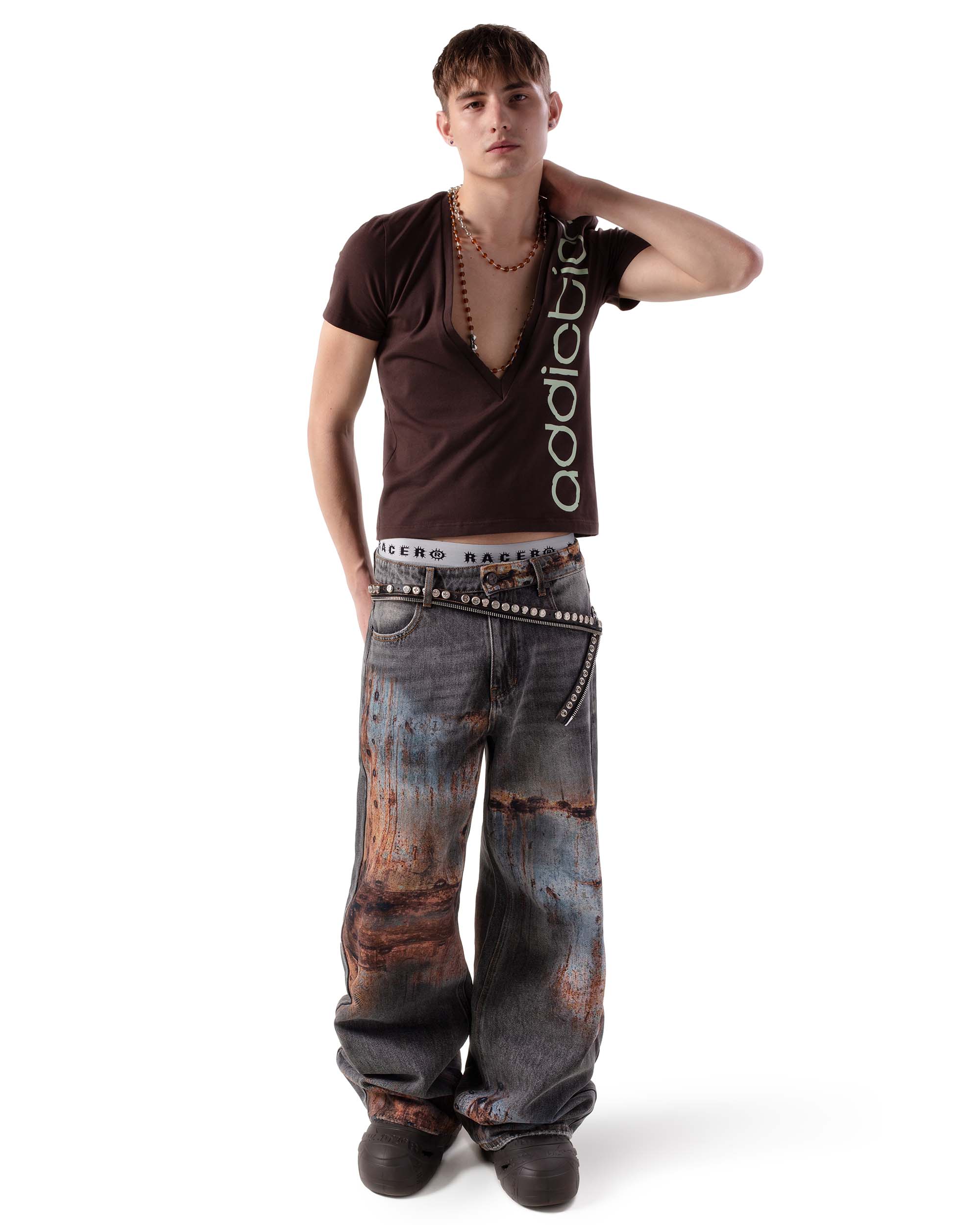 Black rust denim
