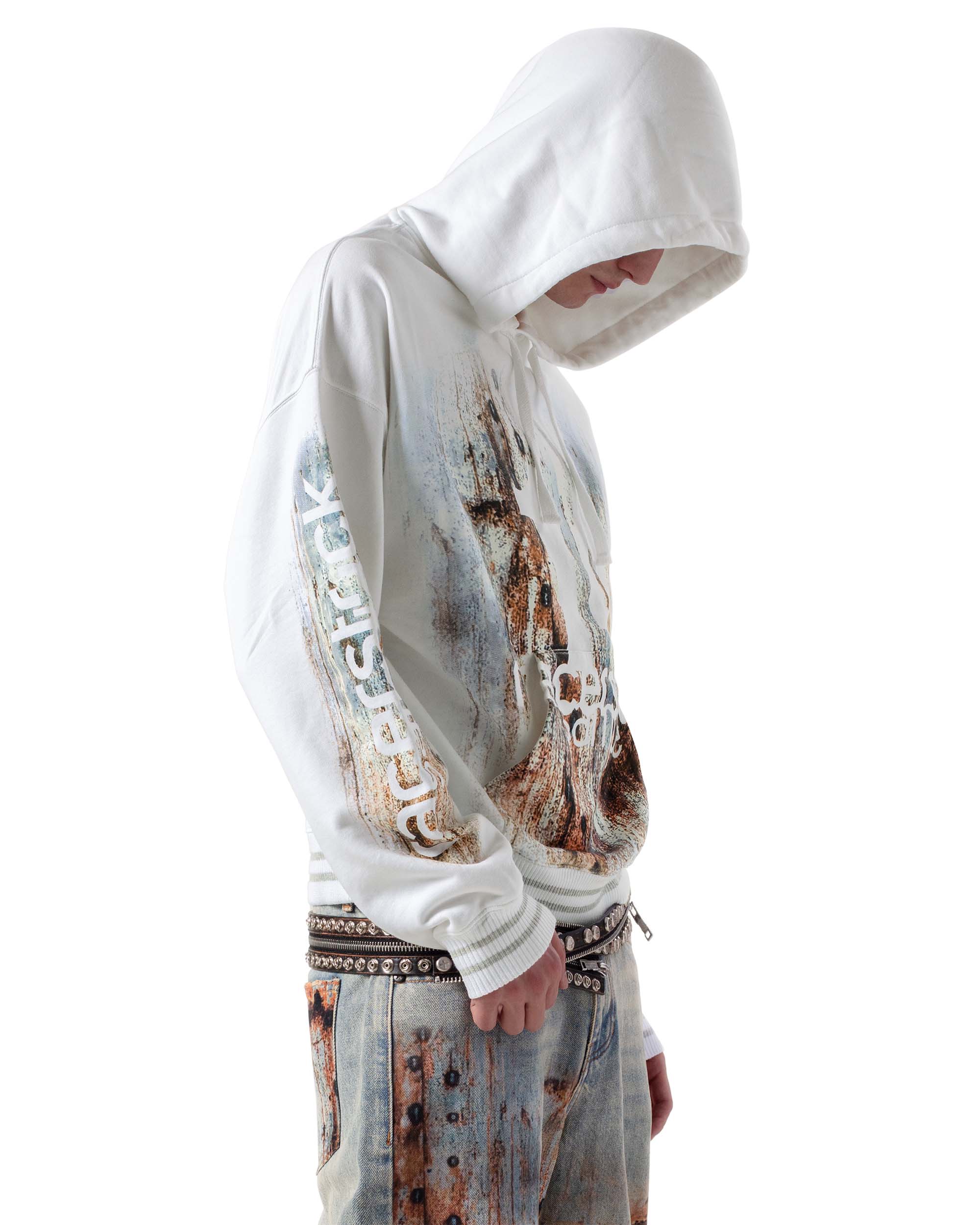 White rust hoodie