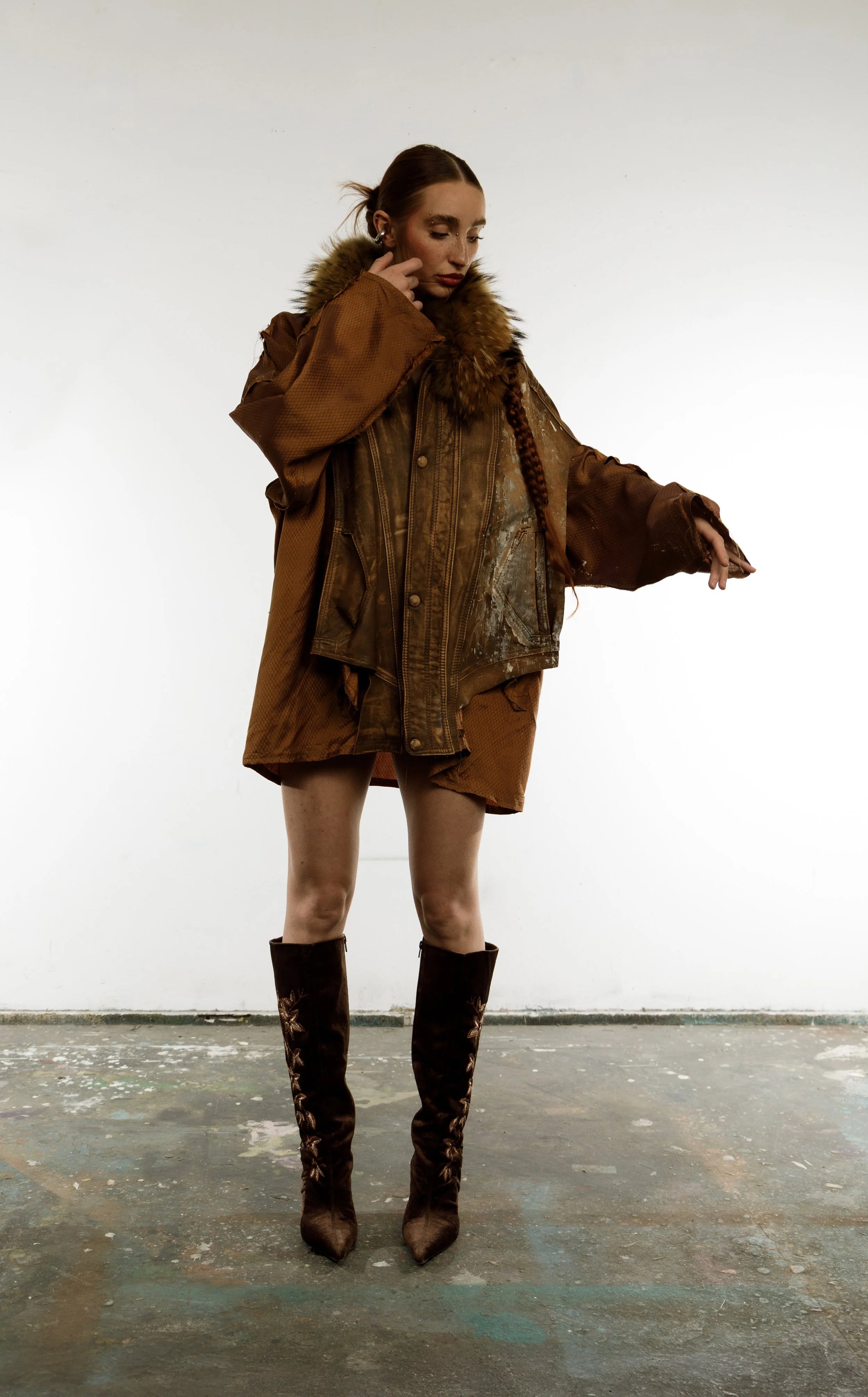 Artisanal leather jacket