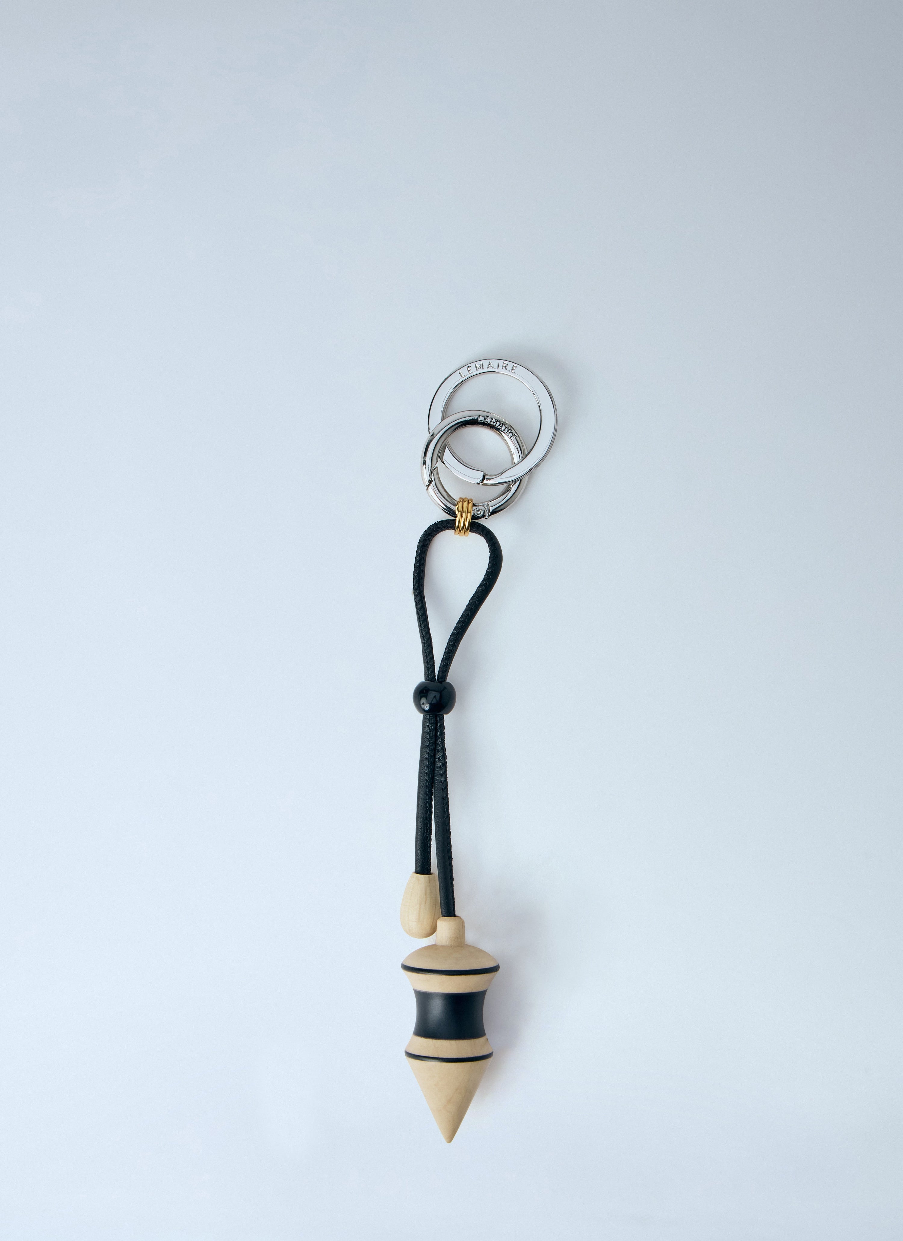 Black stripes pendulum bag charm