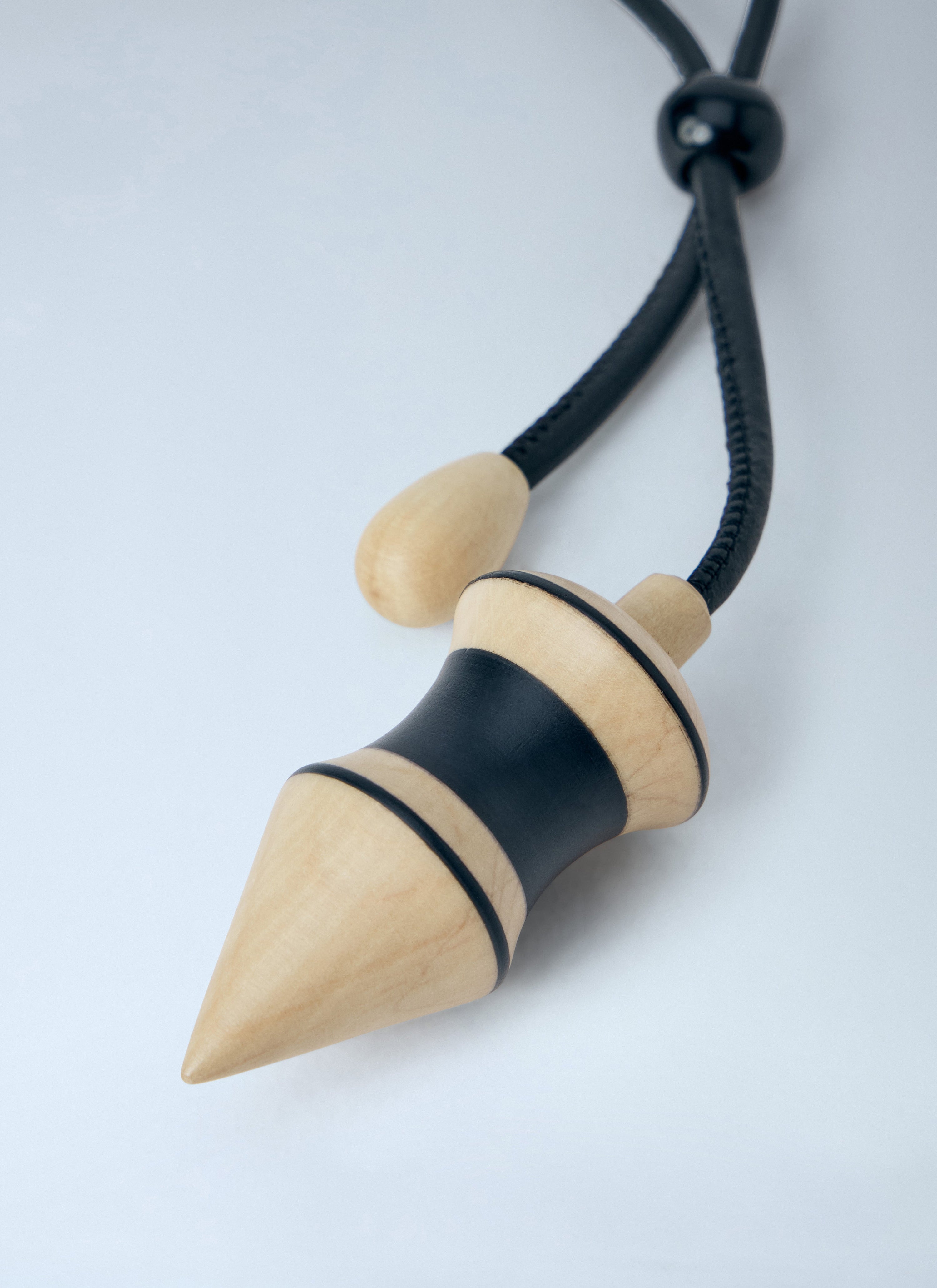 Black stripes pendulum bag charm