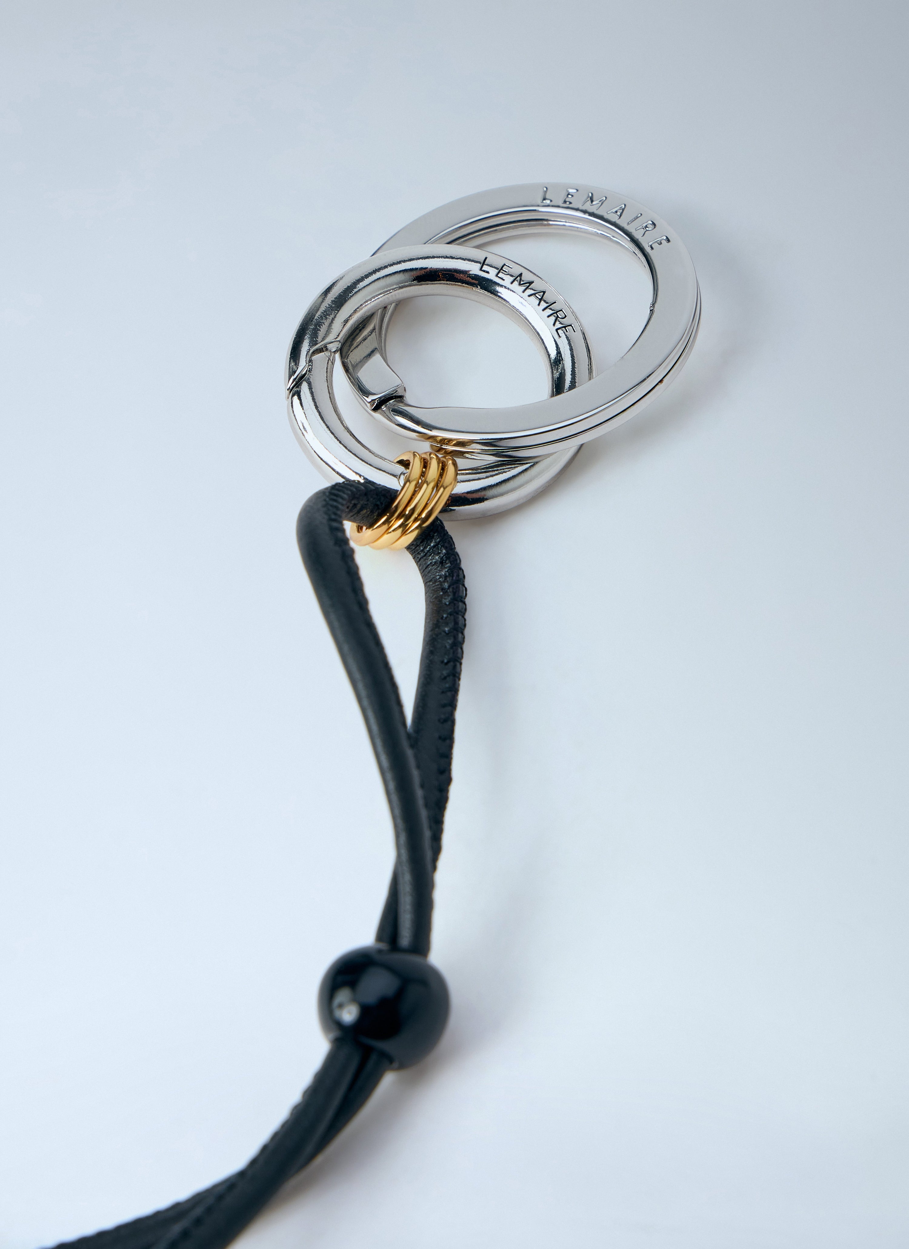 Black stripes pendulum bag charm