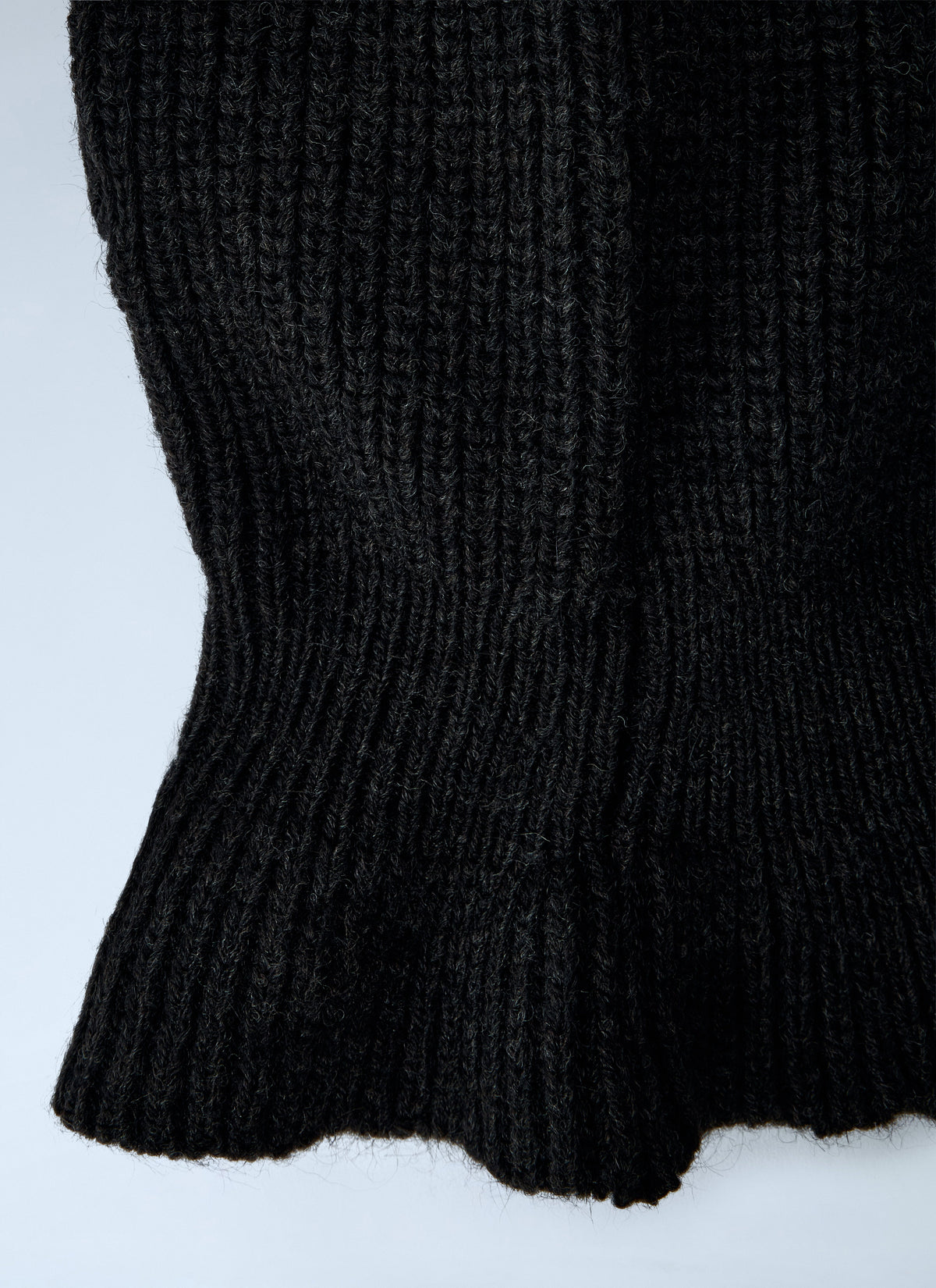 Knitted wool-blend hood
