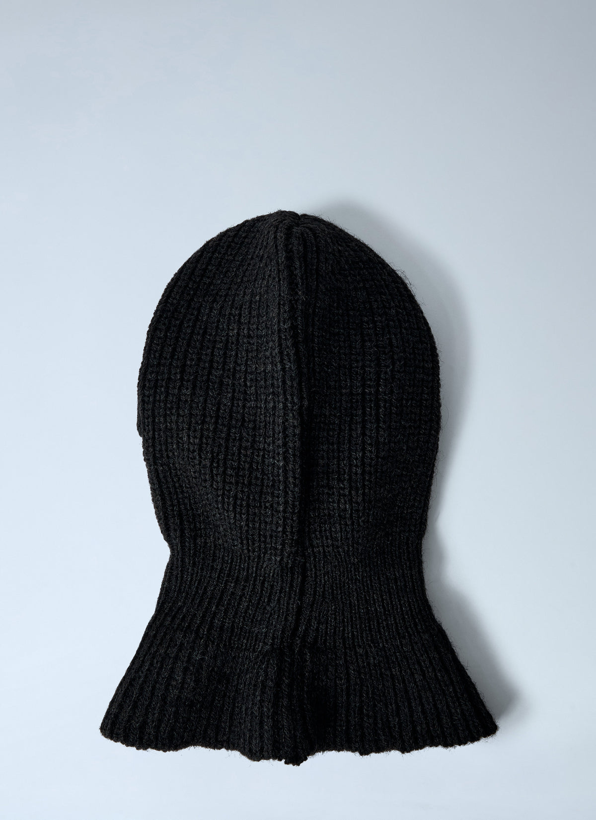Knitted wool-blend hood