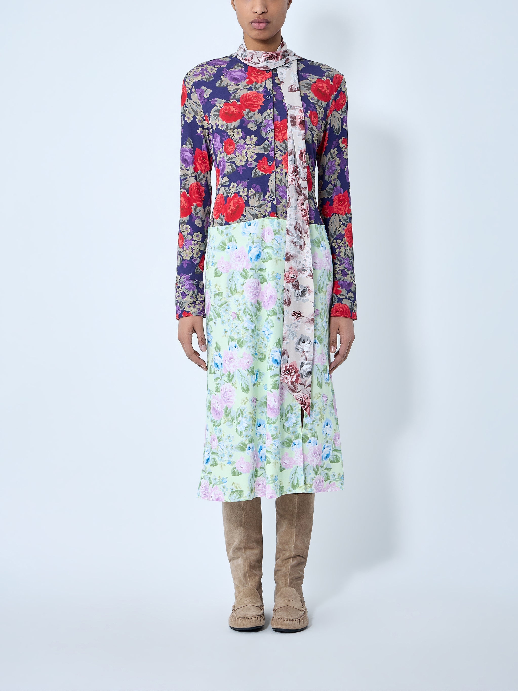 Floral printed midi dress