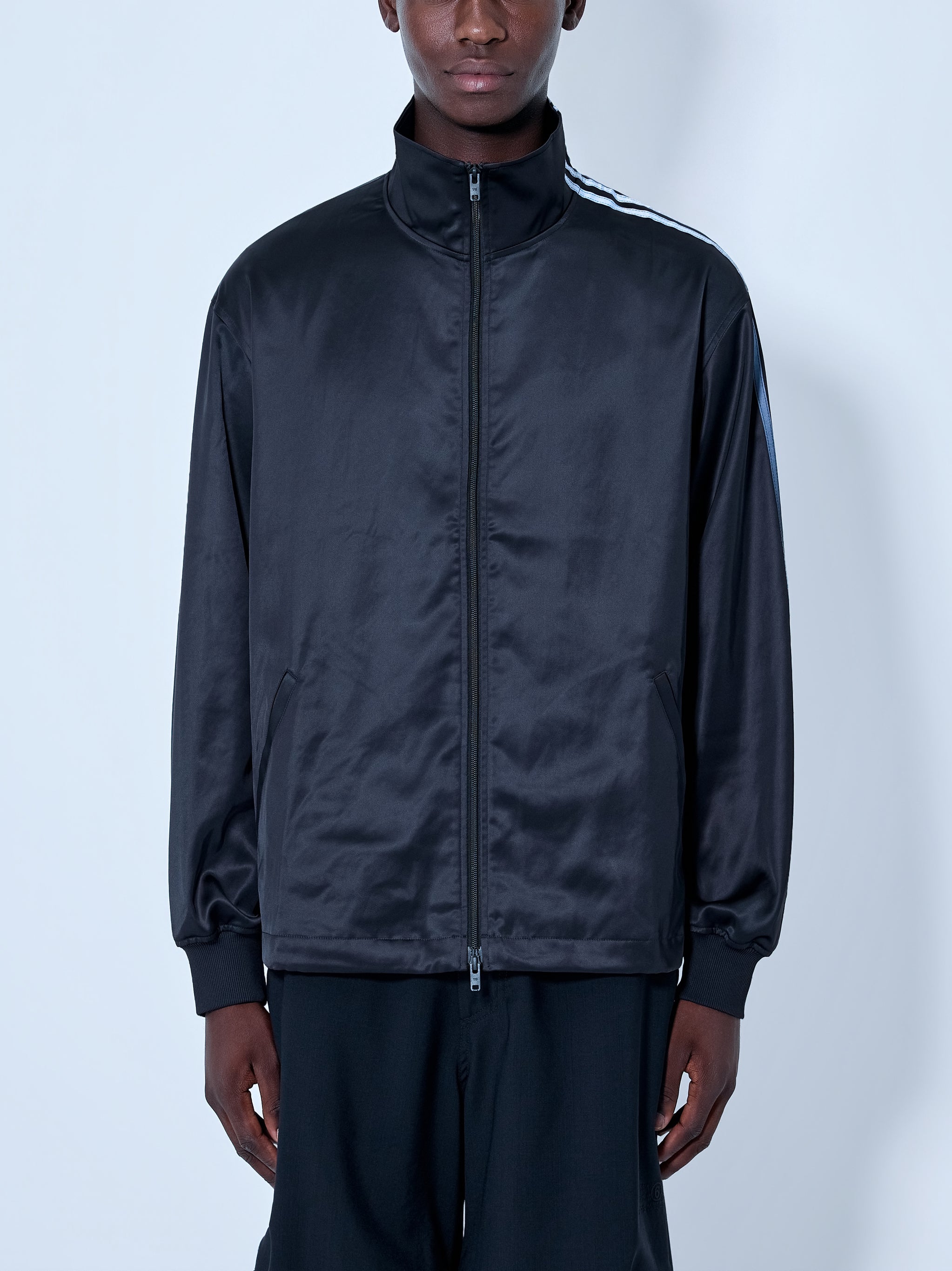 Satin gradient 3 stripes track jacket