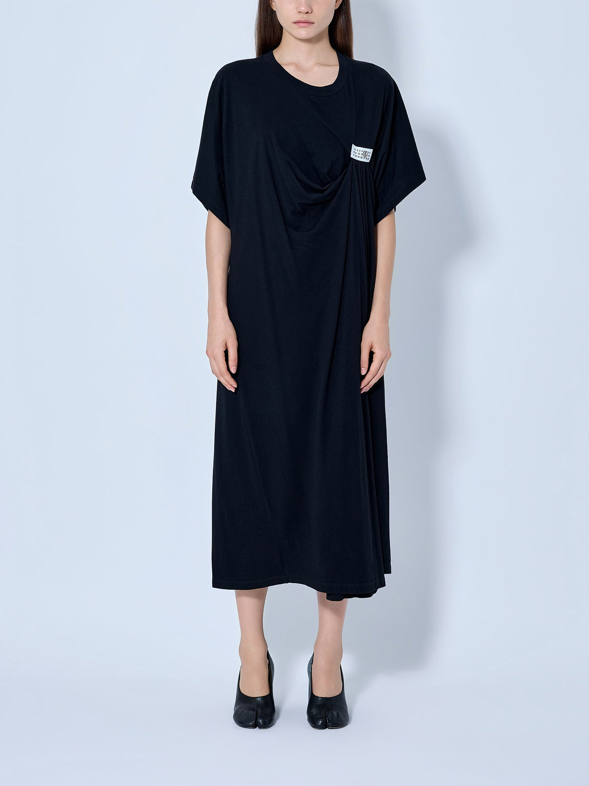 Draped midi dress