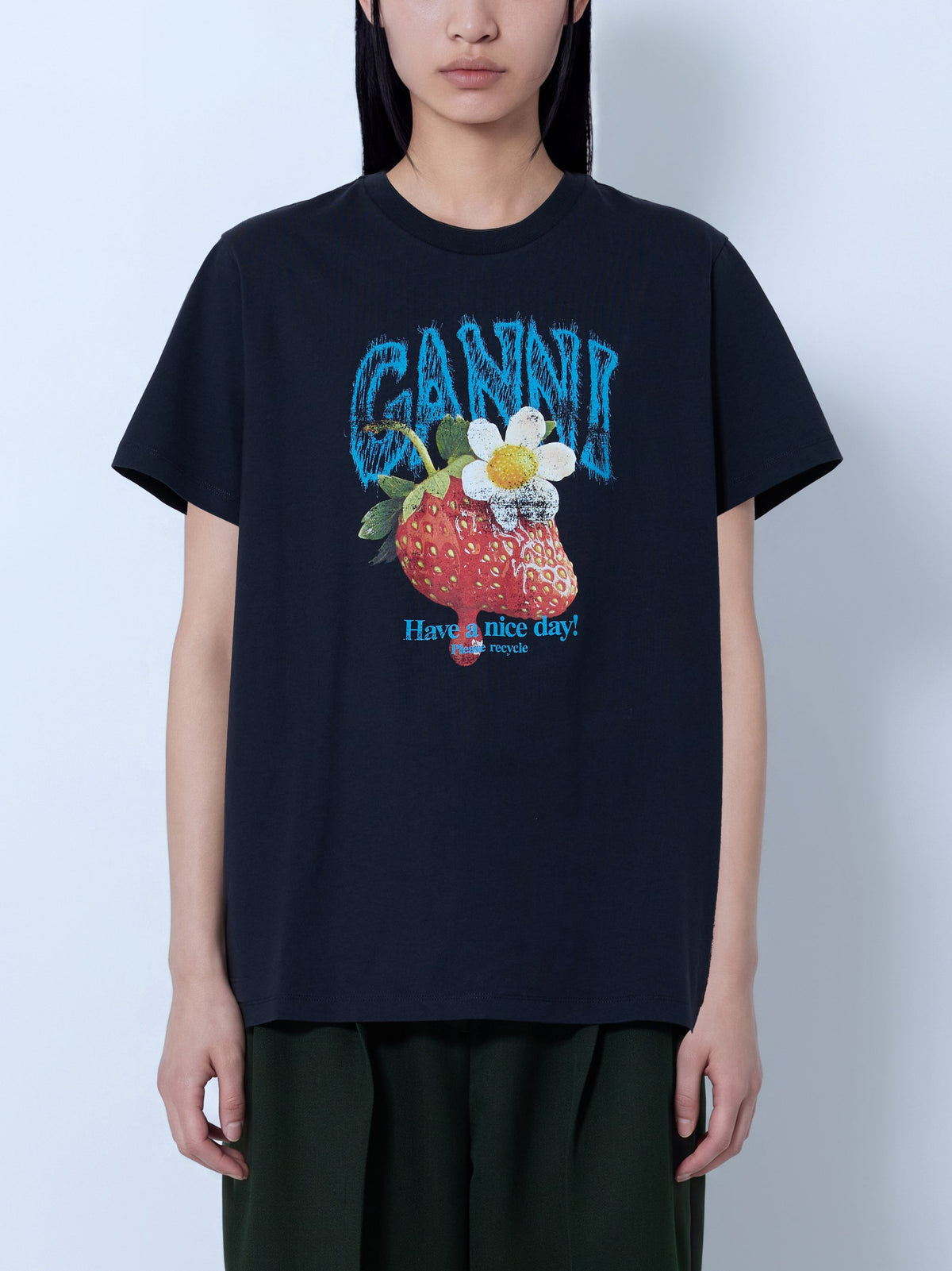 Fruit logo cotton t-shirt