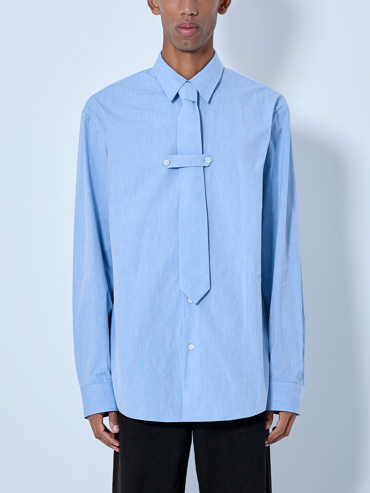 Cilian classic cotton shirt with tie