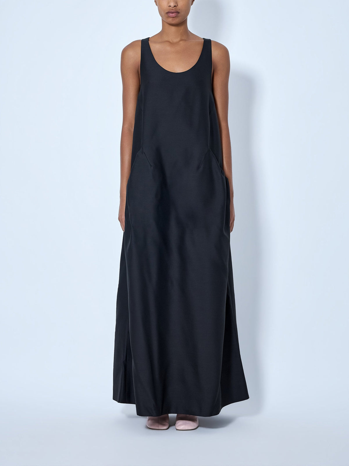 Drazero wool and silk-blend maxi dress