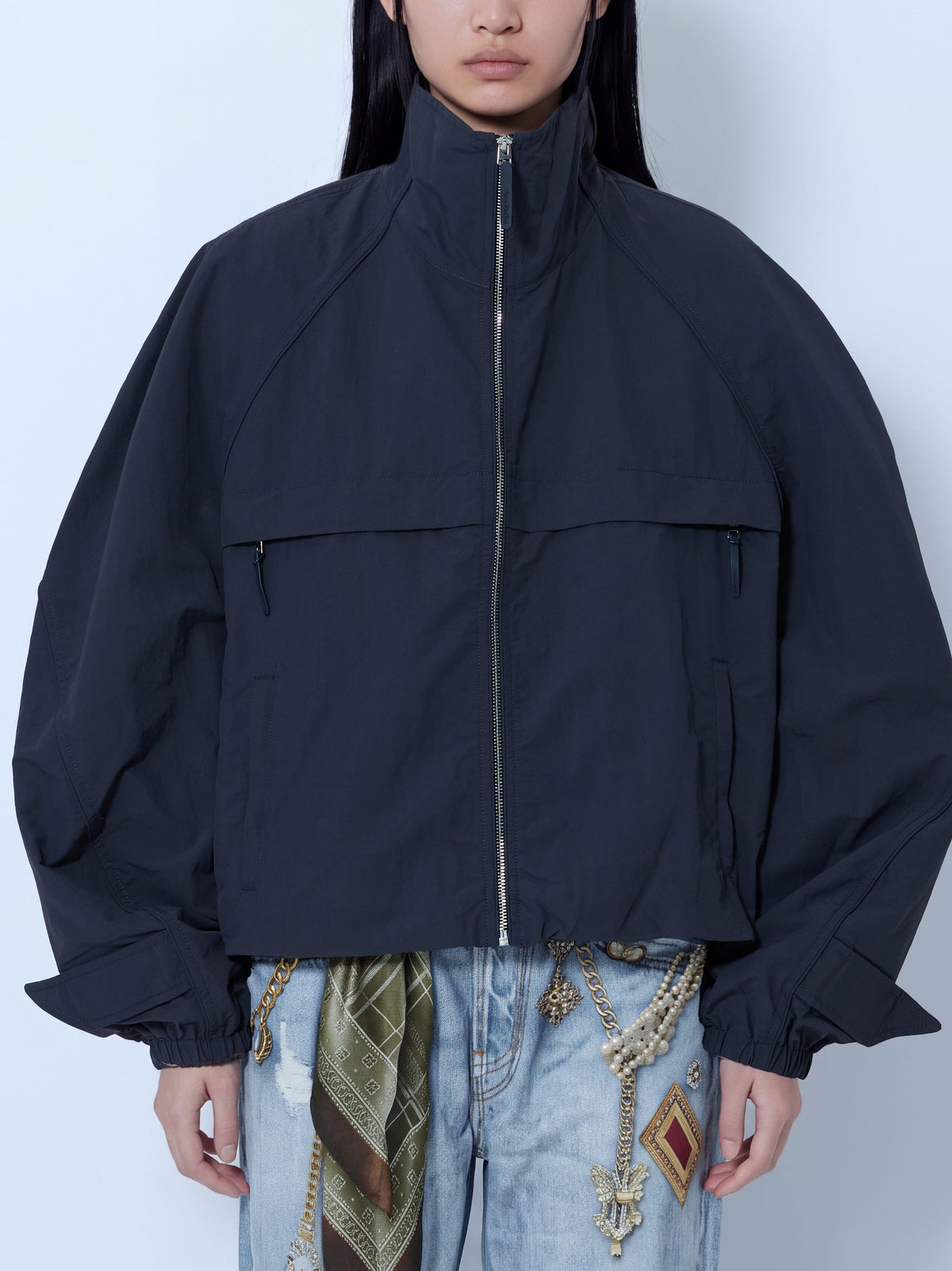 Nylon logo jacket