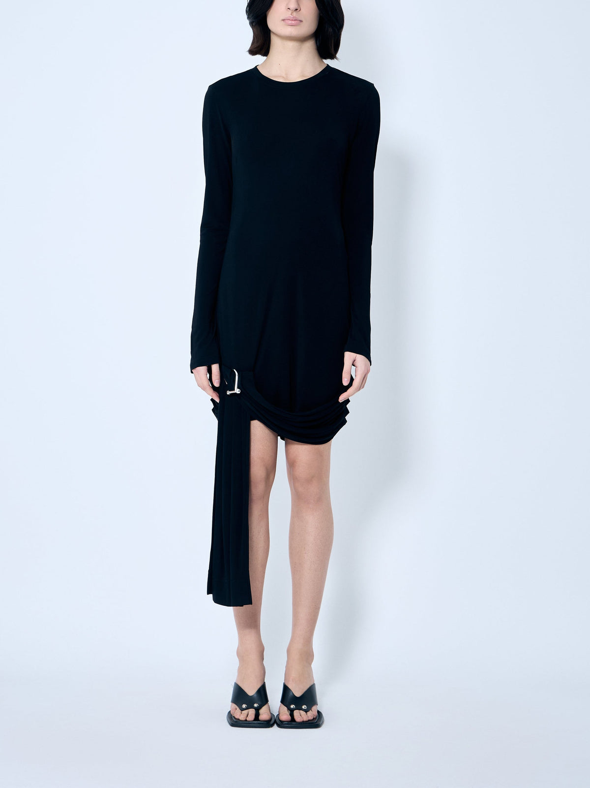 Draped hem dress