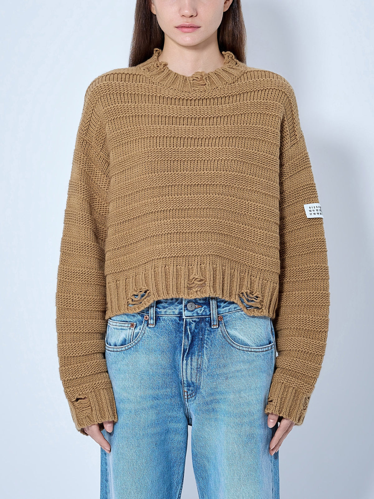 Ribbed knit sweater