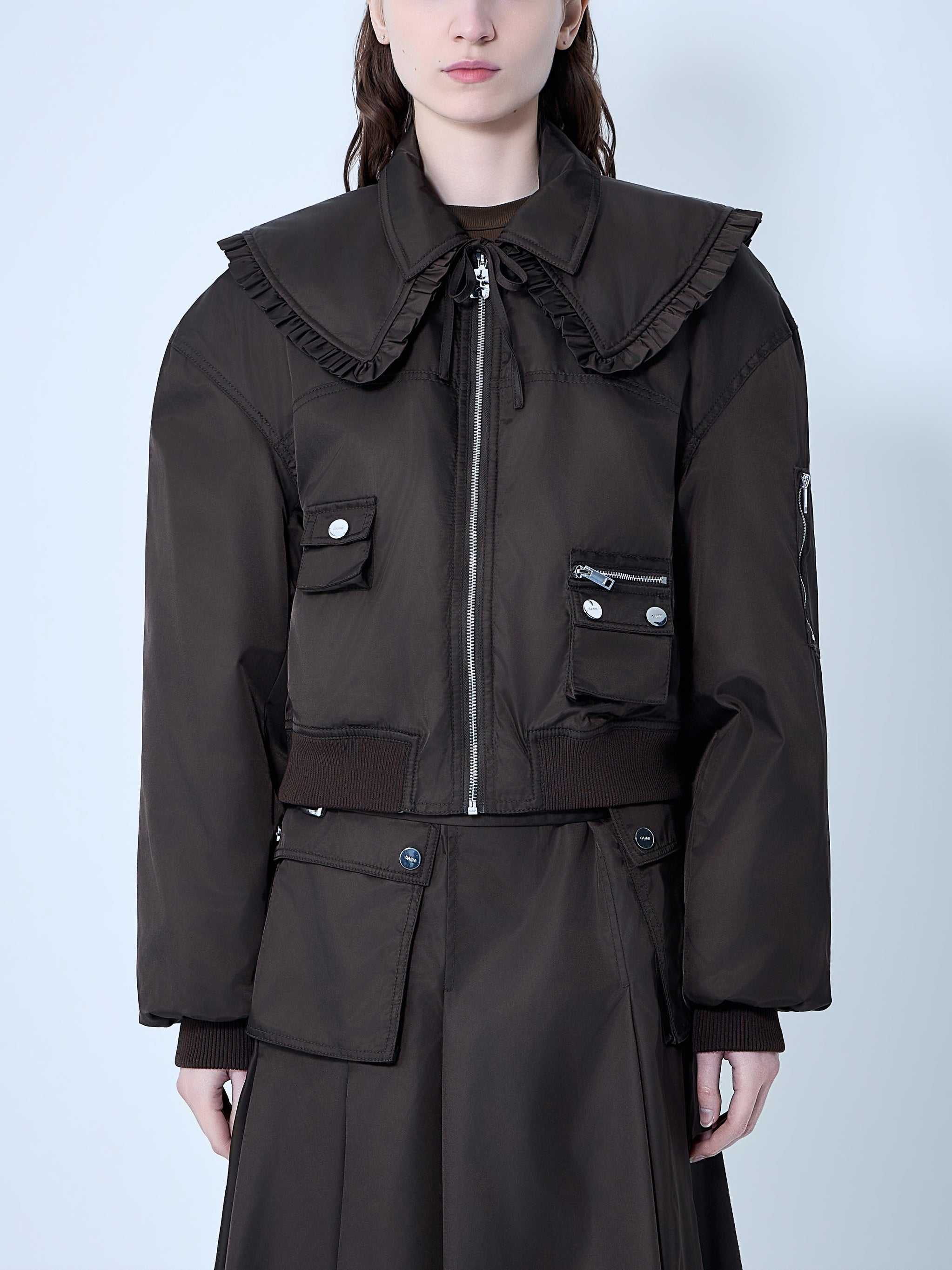 Duchesse nylon bomber jacket