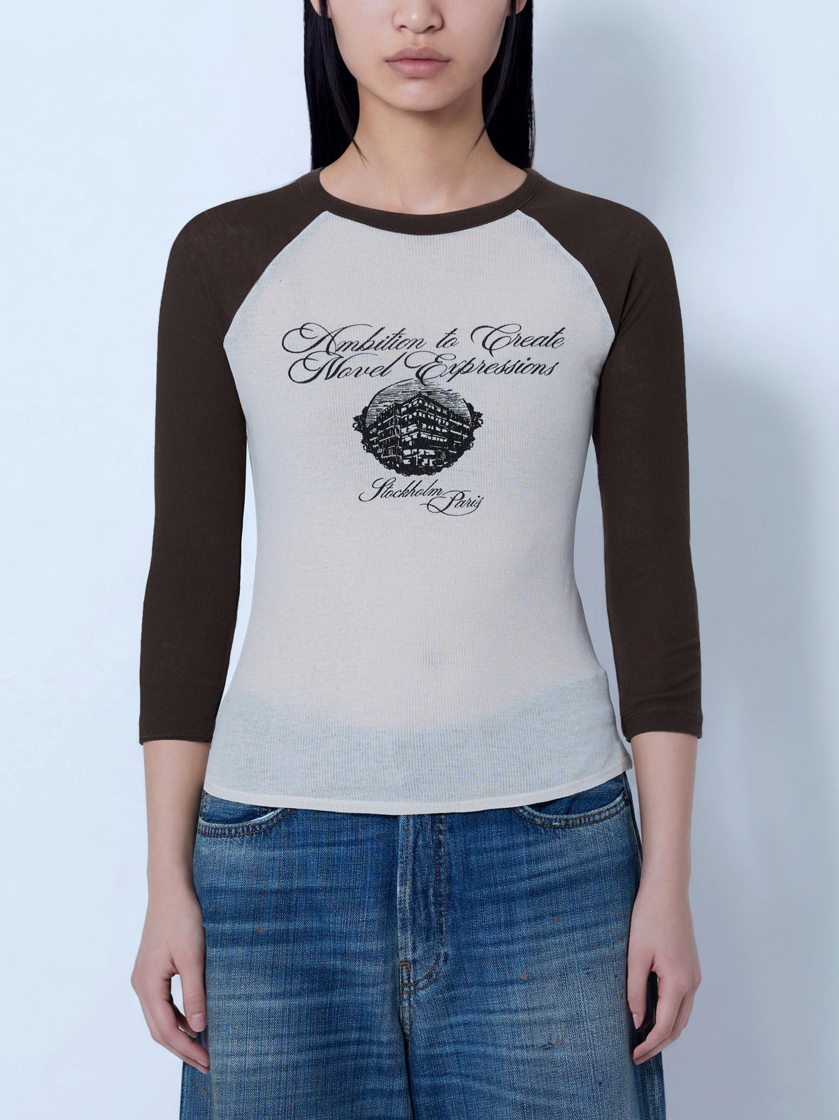 Raglan sleeve graphic t-shirt